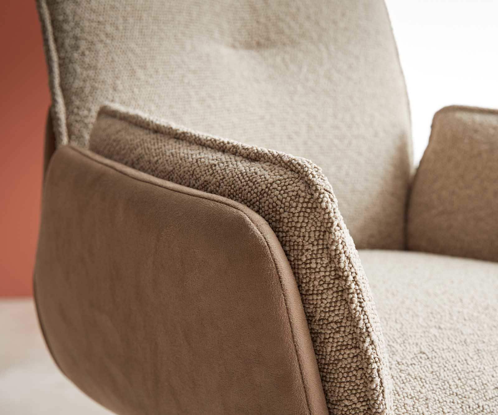 Chaise-de-salle-à-manger Nela-Flex tissu mixte couleur boue 4 pieds coniques noir 3 Chaise-de-salle-à-manger Nela-Flex tissu mixte couleur boue 4 pieds coniques noir 3