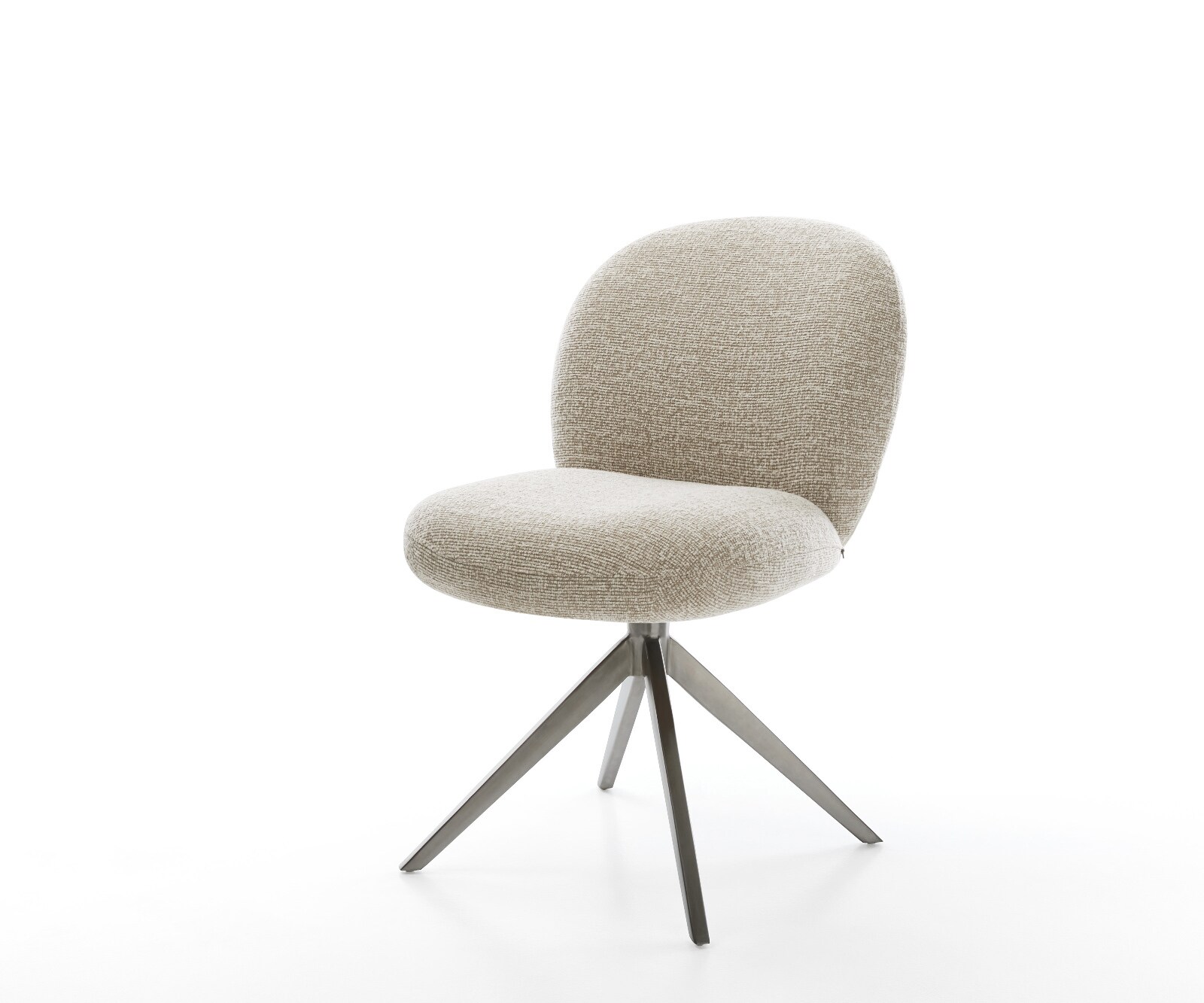 Chaise-pivotante Nube-Flex tissu tissé doux beige pied croisé large grafiete pivotement sur 360° fonction bascule resorts ensachés 1