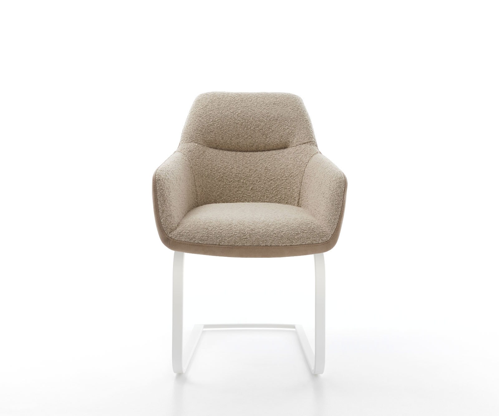 Cantilever Pejo-Flex tissu mixte couleur boue pied cantilever plat blanc ressorts ensachés 1