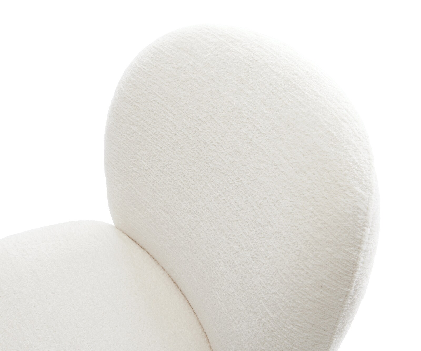 Chaise-pivotante Nube-Flex bouclé doux beige pied de chaise 4 branches aspect titane pivotement sur 360° fonction bascule resorts ensachés 4