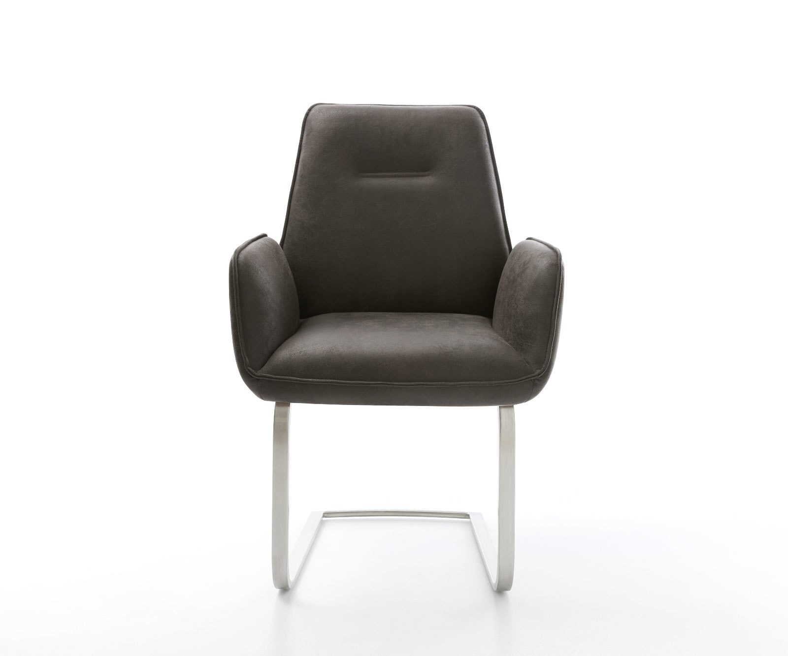 Cantilever Zoa-Flex microvelours anthracite vintage pied cantilever plat acier inoxydable brossé ressorts ensachés 1 Cantilever Zoa-Flex microvelours anthracite vintage pied cantilever plat acier inoxydable brossé ressorts ensachés 1