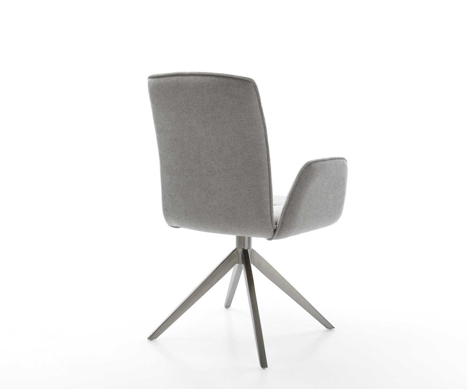 Chaise-pivotante Vinja-Flex tissu structuré doux gris pied croisé large grafiete pivotement sur 360° fonction bascule 5