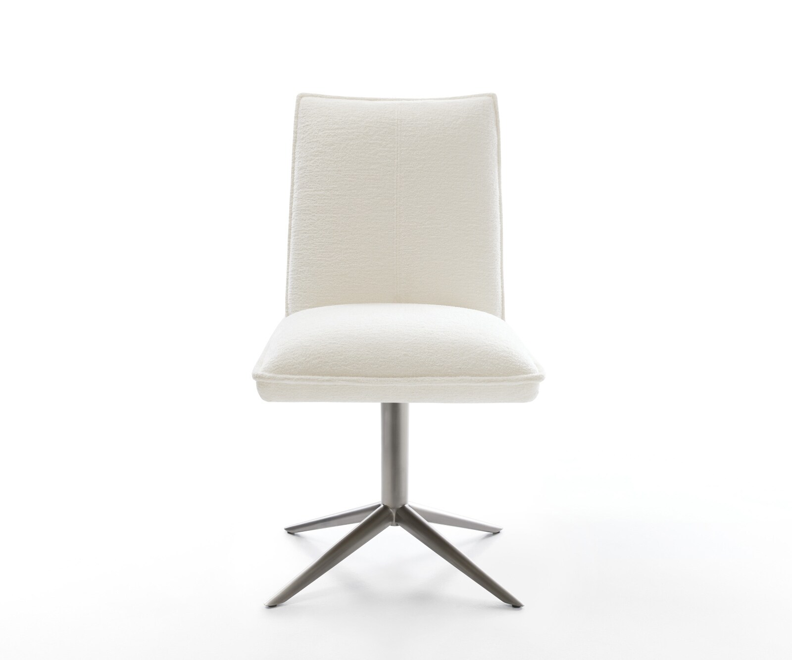 Chaise-pivotante Lelio-Flex bouclé doux beige pied de chaise 4 branches grafiete pivotement sur 360° fonction bascule resorts ensachés 2