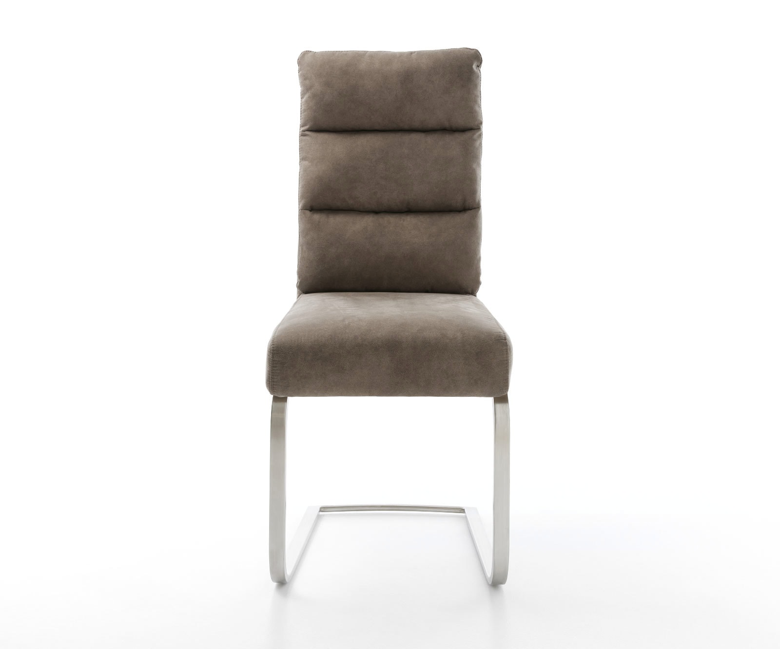 Cantilever Pela-Flex microvelours taupe vintage pied cantilever plat acier inoxydable brossé ressorts ensachés 1 Cantilever Pela-Flex microvelours taupe vintage pied cantilever plat acier inoxydable brossé ressorts ensachés 1