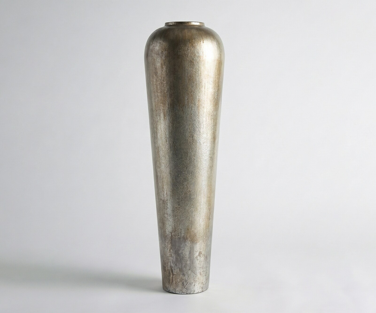 Vase Tavera l29 x P29 x H95 cm Métal Platin Aurum Fait main