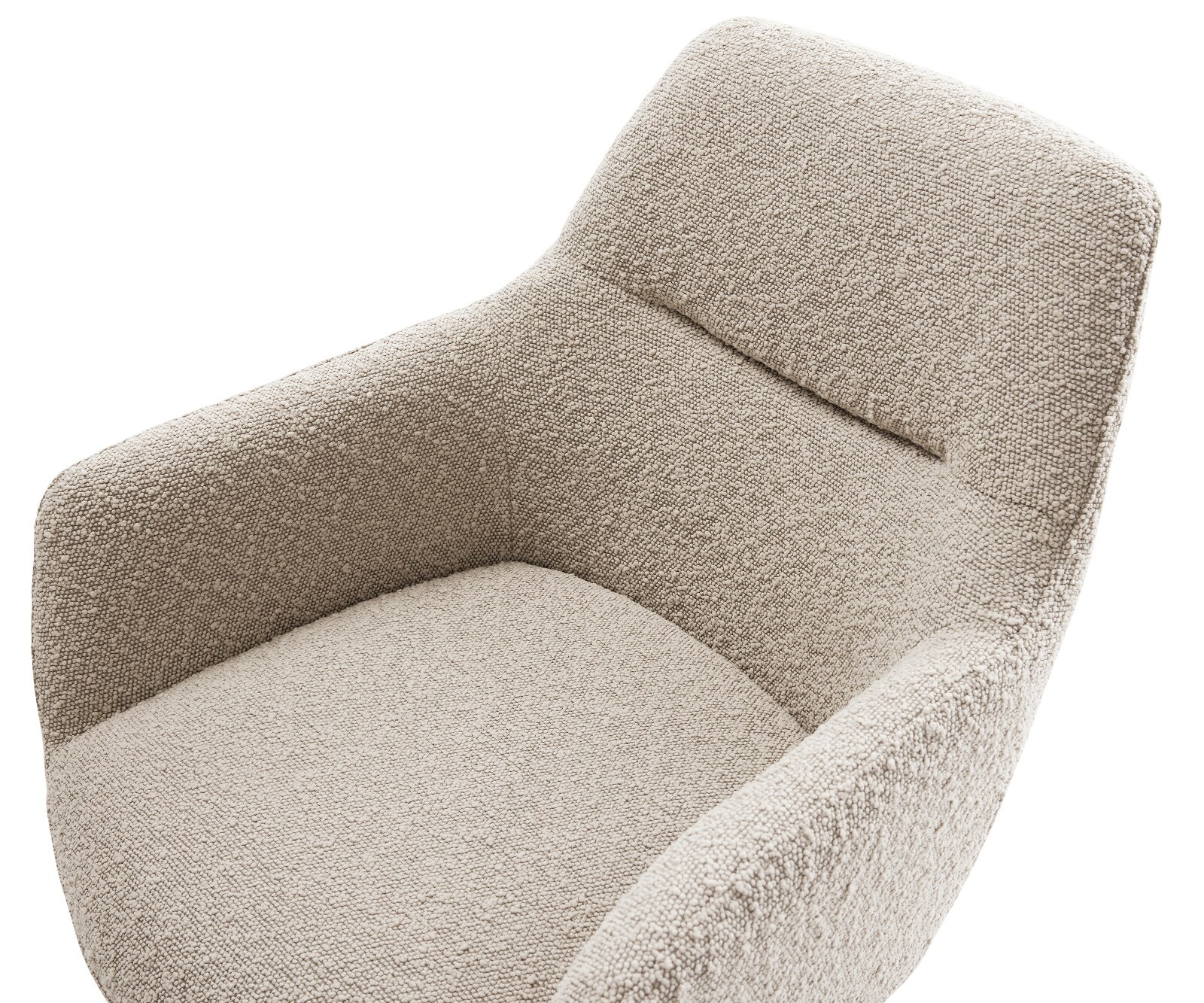Chaise-pivotante Pejo-Flex bouclé boue pied croisé large aspect titane pivotement sur 360° fonction bascule ressorts ensachés 3