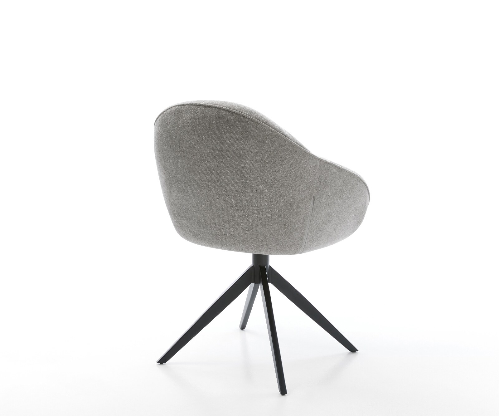 Chaise-pivotante Gaio-Flex tissu structuré doux gris pied croisé large noir pivotement sur 360° fonction bascule 4