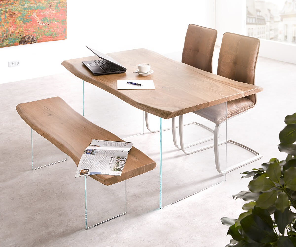 Plateau-de-table-à-manger Edge 140x90cm acacia nature Live-Edge 4