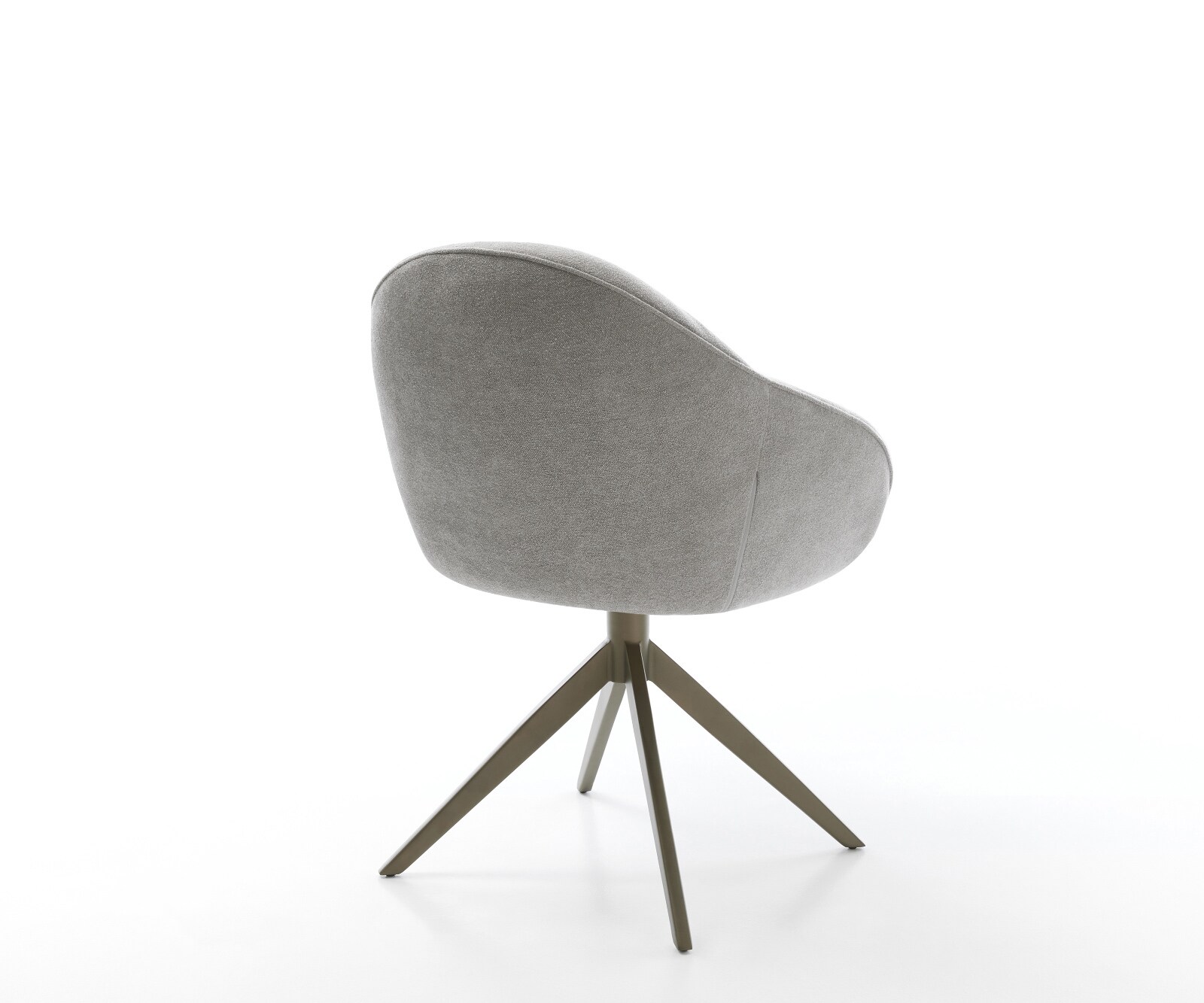 Chaise-pivotante Gaio-Flex tissu structuré doux gris pied croisé large aspect titane pivotement sur 360° fonction bascule 5