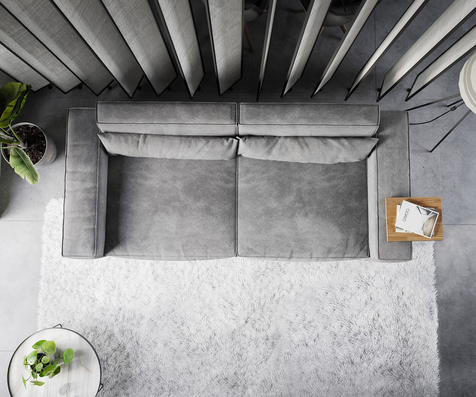 Grand Canapé Sirpio XL 270x130 cm Microfibre Taupe 5
