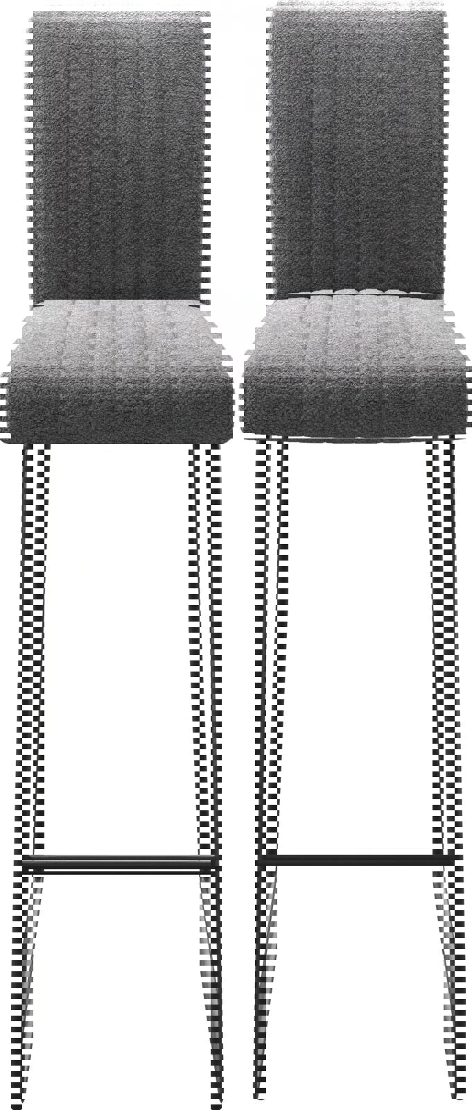 Chaise-de-bar Luiga-Flex tissu texturé gris clair cadre de patins métal 3 Chaise-de-bar Luiga-Flex tissu texturé gris clair cadre de patins métal 3