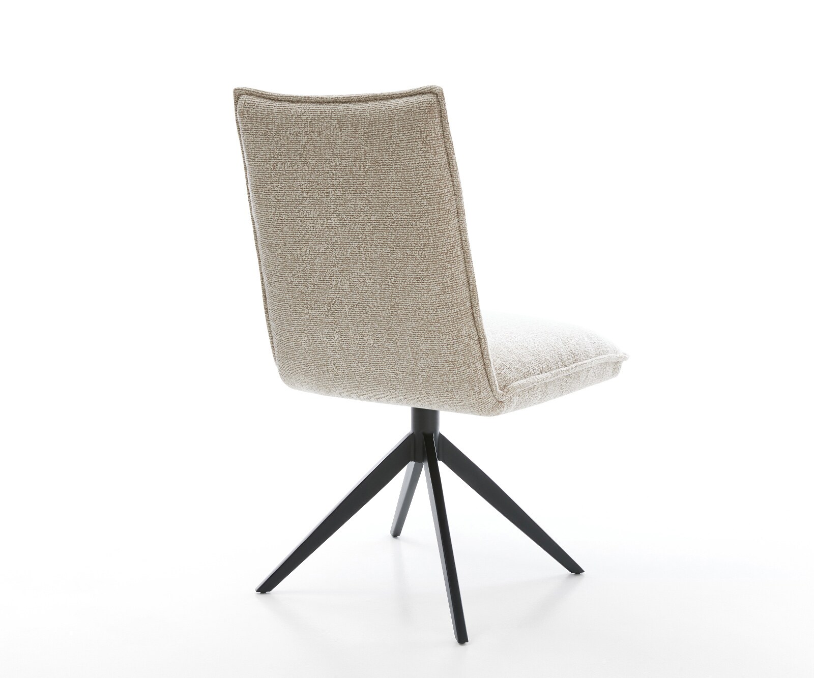 Chaise-pivotante Lelio-Flex tissu tissé doux beige pied croisé large noir pivotement sur 360° fonction bascule resorts ensachés 4