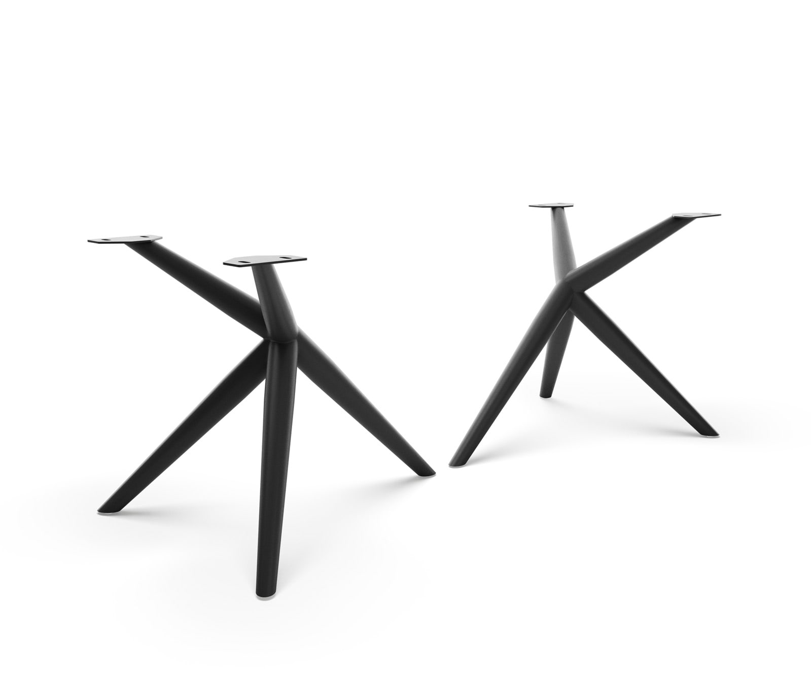 Piètement de table Estelar rond métal noir (set de 2 pièces) Piètement de table Estelar rond métal noir (set de 2 pièces)