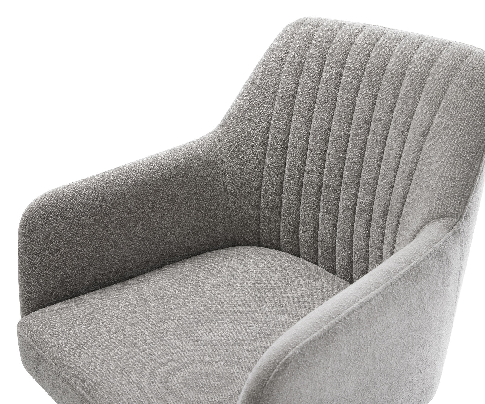 Chaise-pivotante Greg-Flex tissu structuré doux gris pied croisé large grafiete pivotement sur 360° fonction bascule resorts ensachés 4