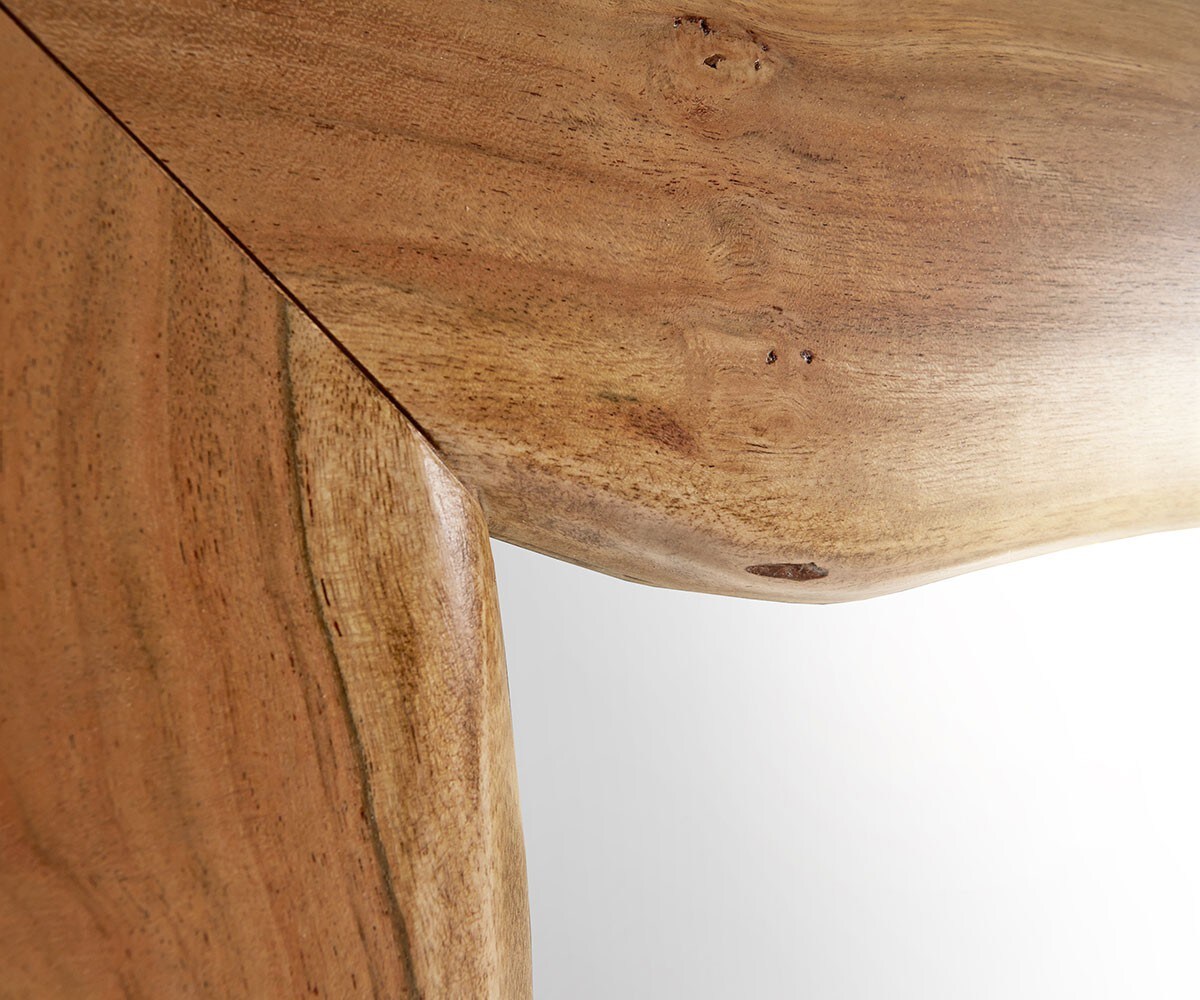 Miroir-mural Live-Edge 135x85 cm acacia nature tronc de l'arbre 5