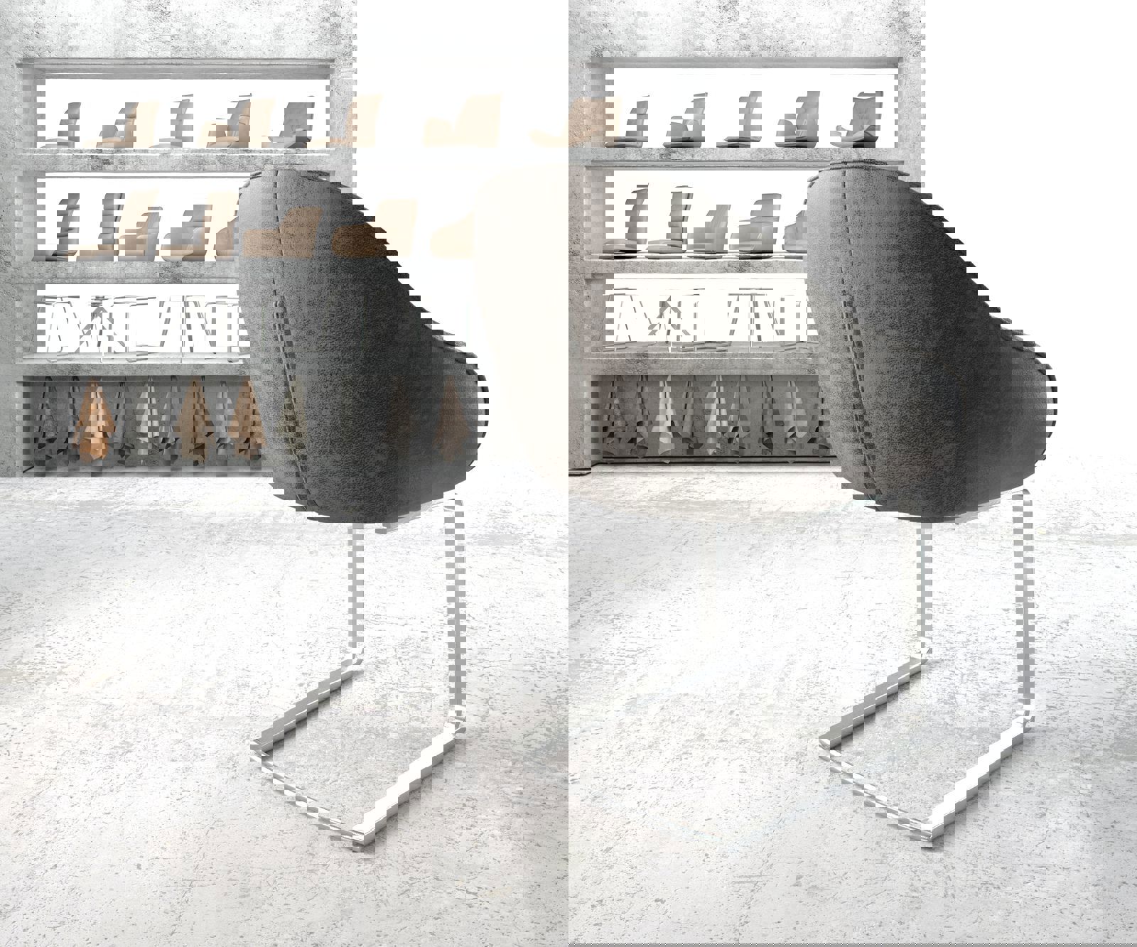 Cantilever Gaio-Flex gris antique cantilever plat acier inoxydable 3 Cantilever Gaio-Flex gris antique cantilever plat acier inoxydable 3