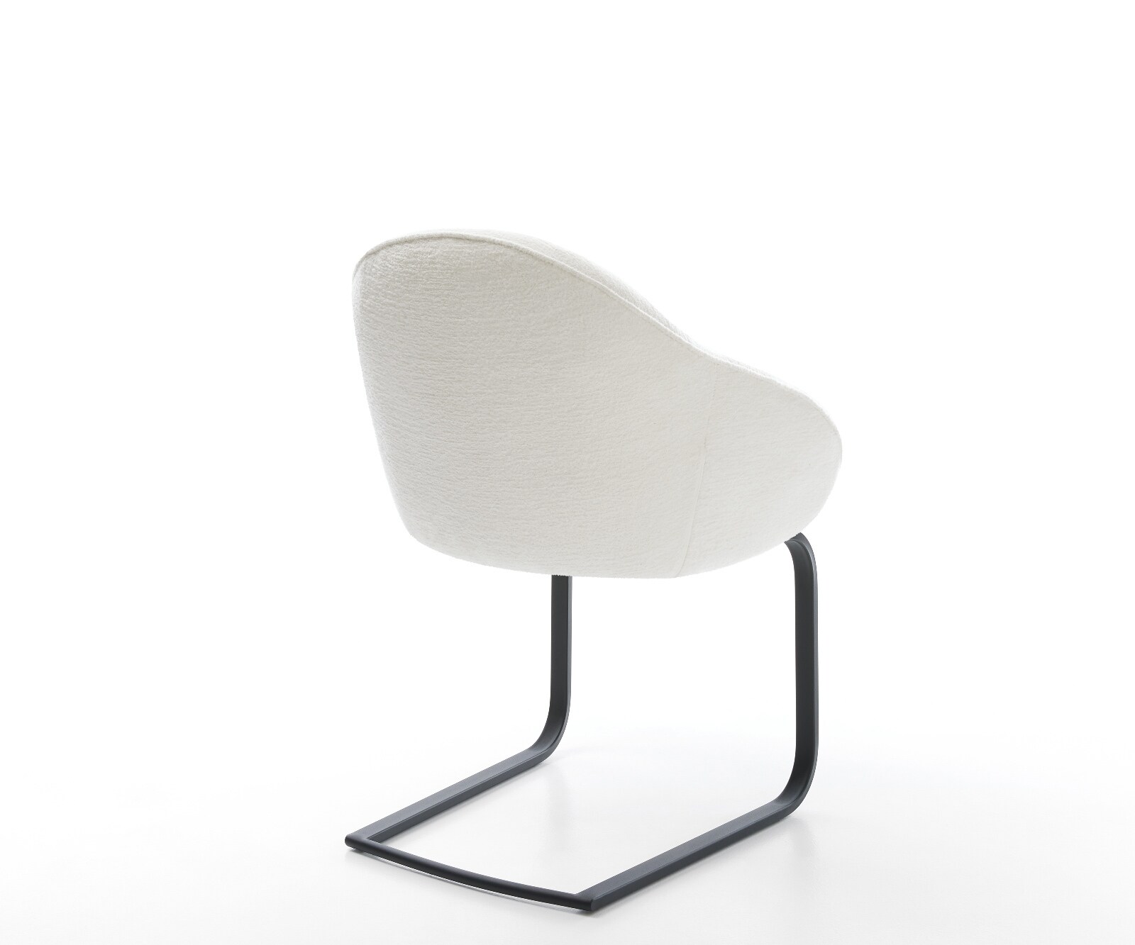 Cantilever Gaio-Flex bouclé doux beige pied cantilever plat noir 4