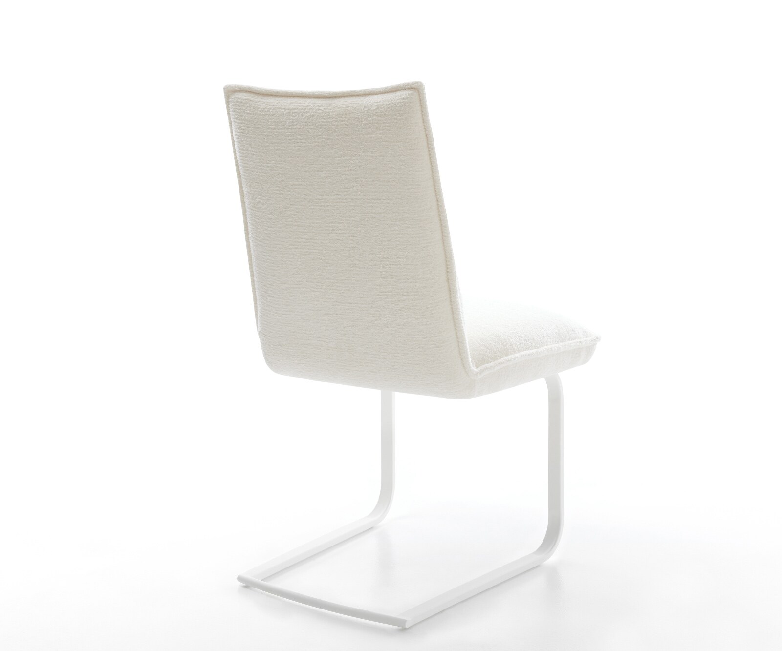 Cantilever Lelio-Flex bouclé doux beige pied cantilever plat blanc resorts ensachés 4