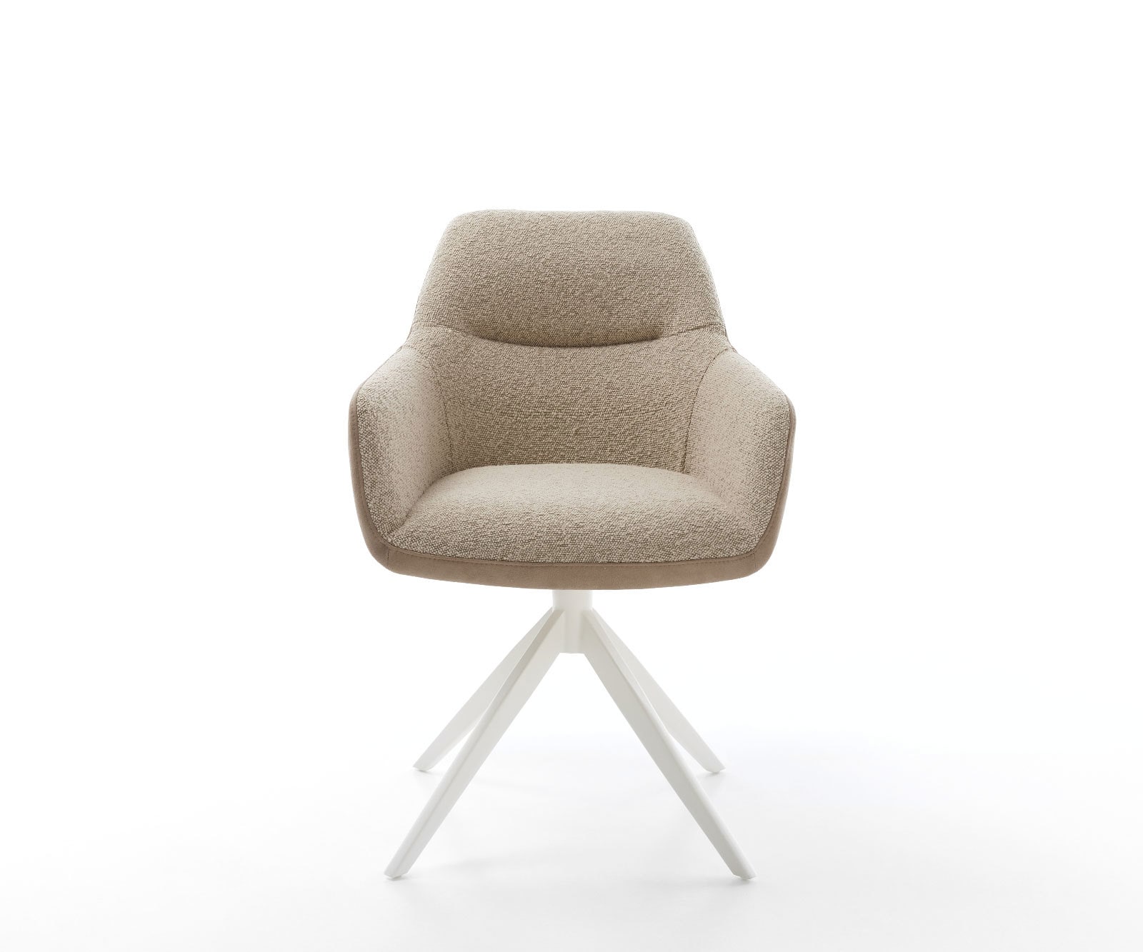 Chaise-pivotante Pejo-Flex tissu mixte couleur boue pied croisé large blanc pivotement sur 360° fonction bascule ressorts ensachés 1 Chaise-pivotante Pejo-Flex tissu mixte couleur boue pied croisé large blanc pivotement sur 360° fonction bascule ressorts ensachés 1