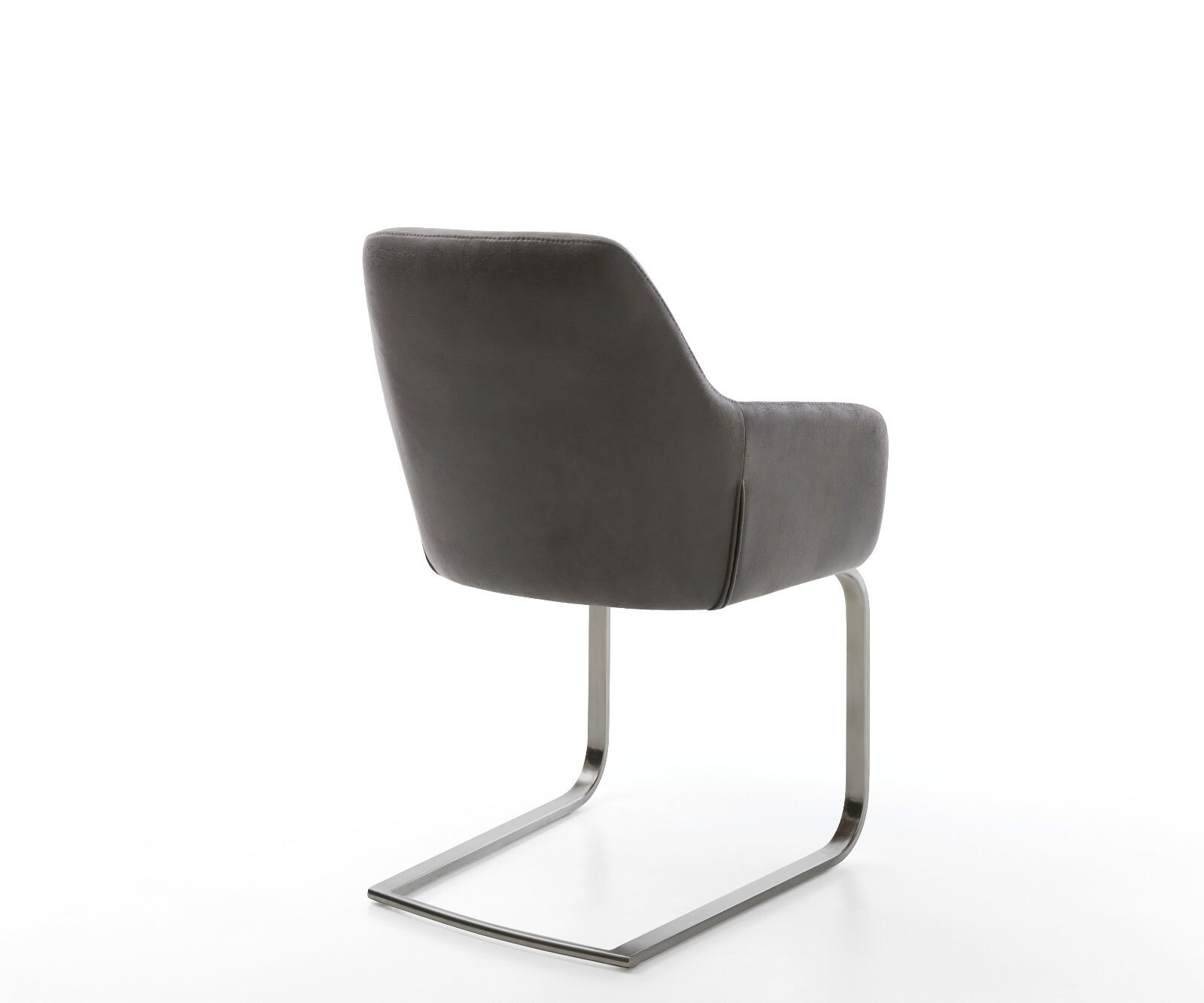Cantilever Pejo-Flex microvelours anthracite vintage pied cantilever plat grafiete ressorts ensachés 4