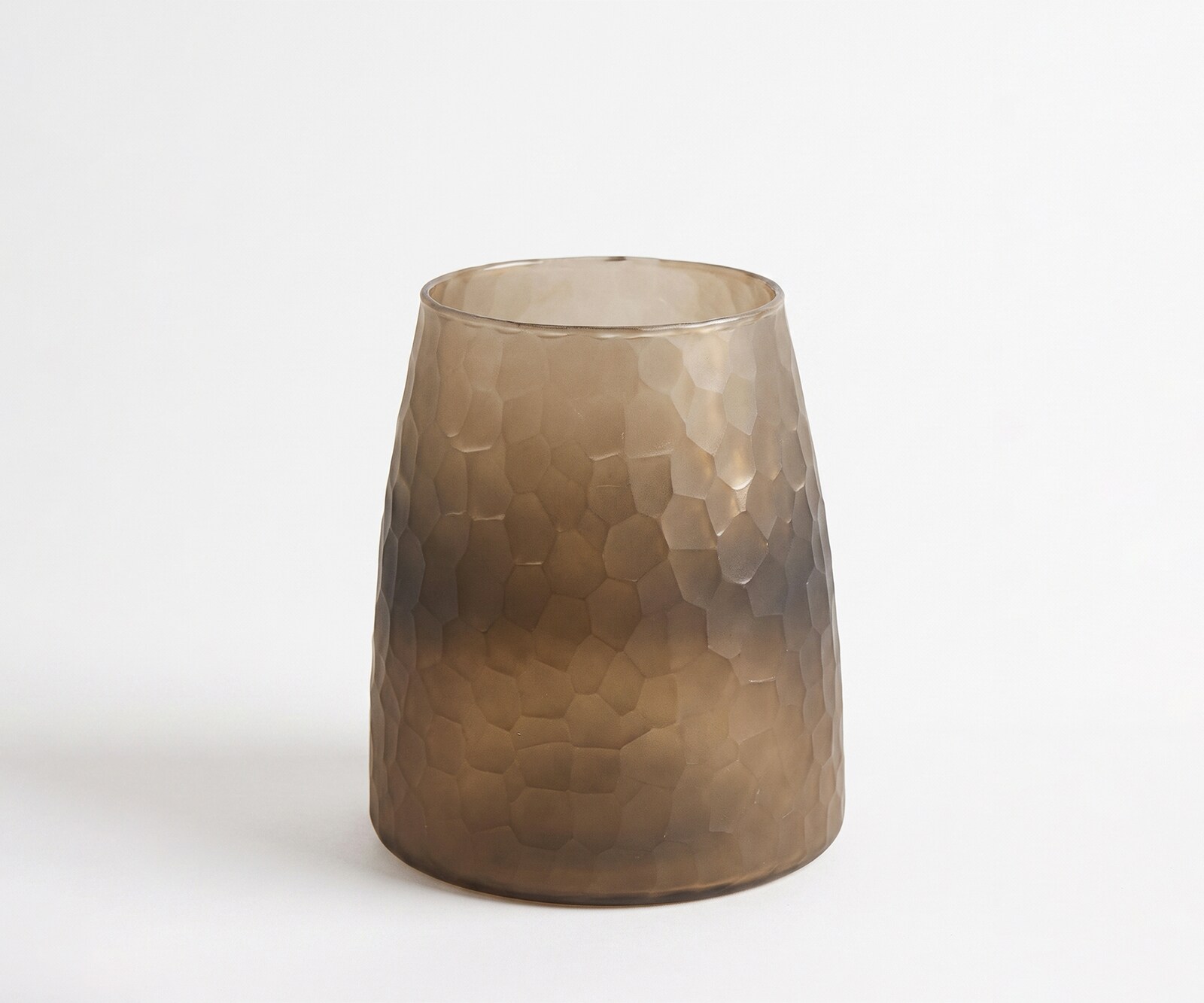Vase Facetta l19 x P19 x H22 cm Verre Aurum Fait main