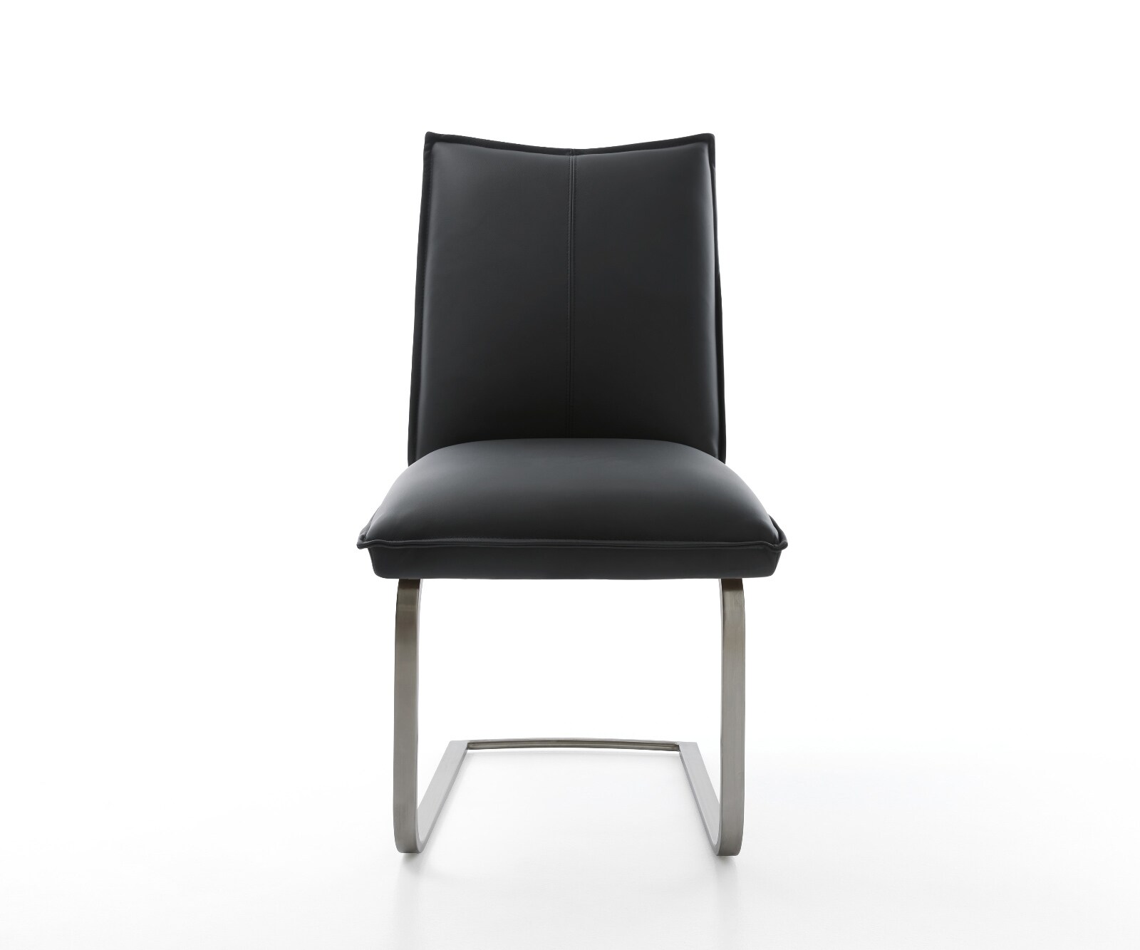 Cantilever Lelio-Flex cuir de vache noir pied cantilever plat grafiete ressorts ensachés 2