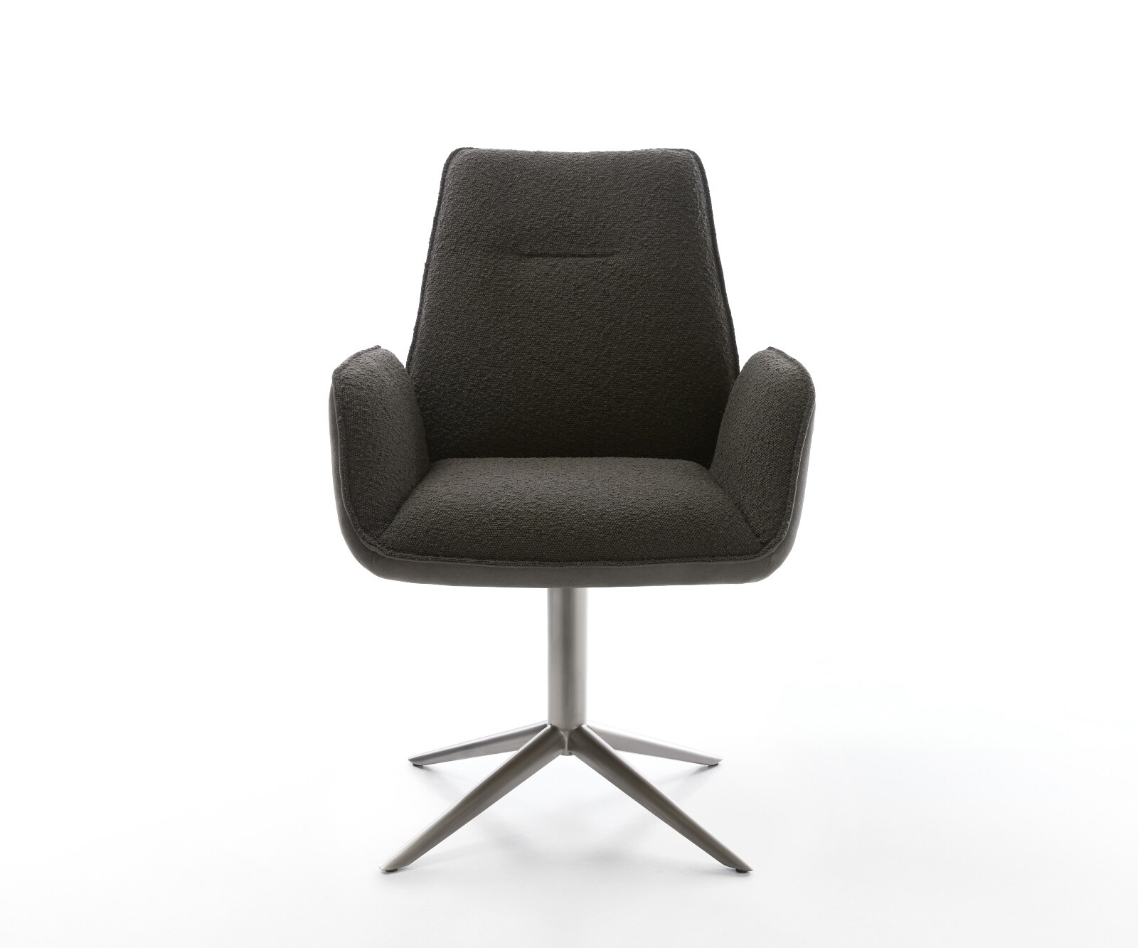 Chaise-pivotante Zoa-Flex tissu mixte noir pied de chaise 4 branches grafiete pivotement sur 360° fonction bascule ressorts ensachés 2