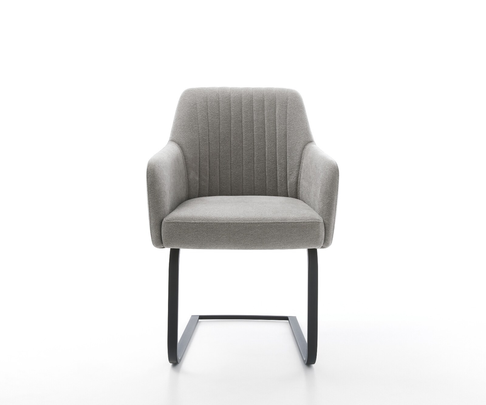 Cantilever Greg-Flex tissu structuré doux gris pied cantilever plat noir resorts ensachés 2