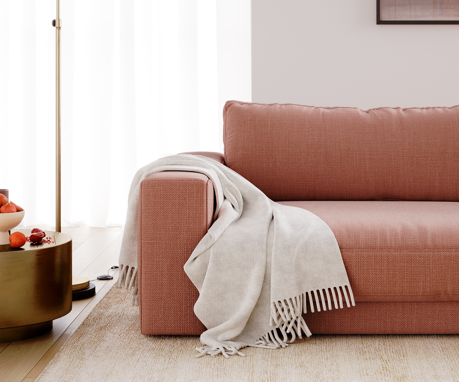 Bigsofa Cubico 290x120 cm Flachgewebe Orange 5