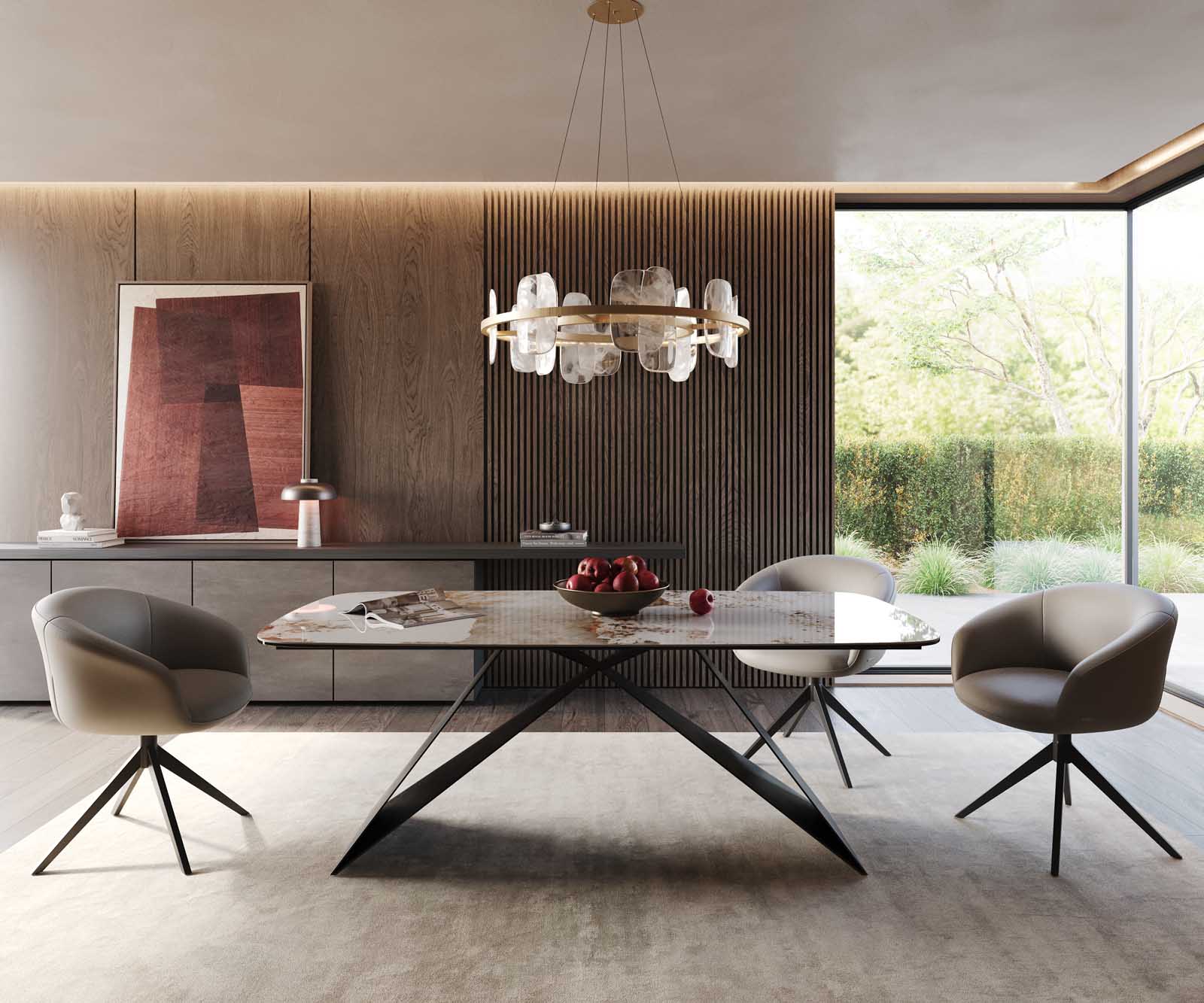 Table à manger Edge en forme de bateau 200x100 céramique Minas mélange blanc-beige cadre en V acier plat noir 1 Table à manger Edge en forme de bateau 200x100 céramique Minas mélange blanc-beige cadre en V acier plat noir 1