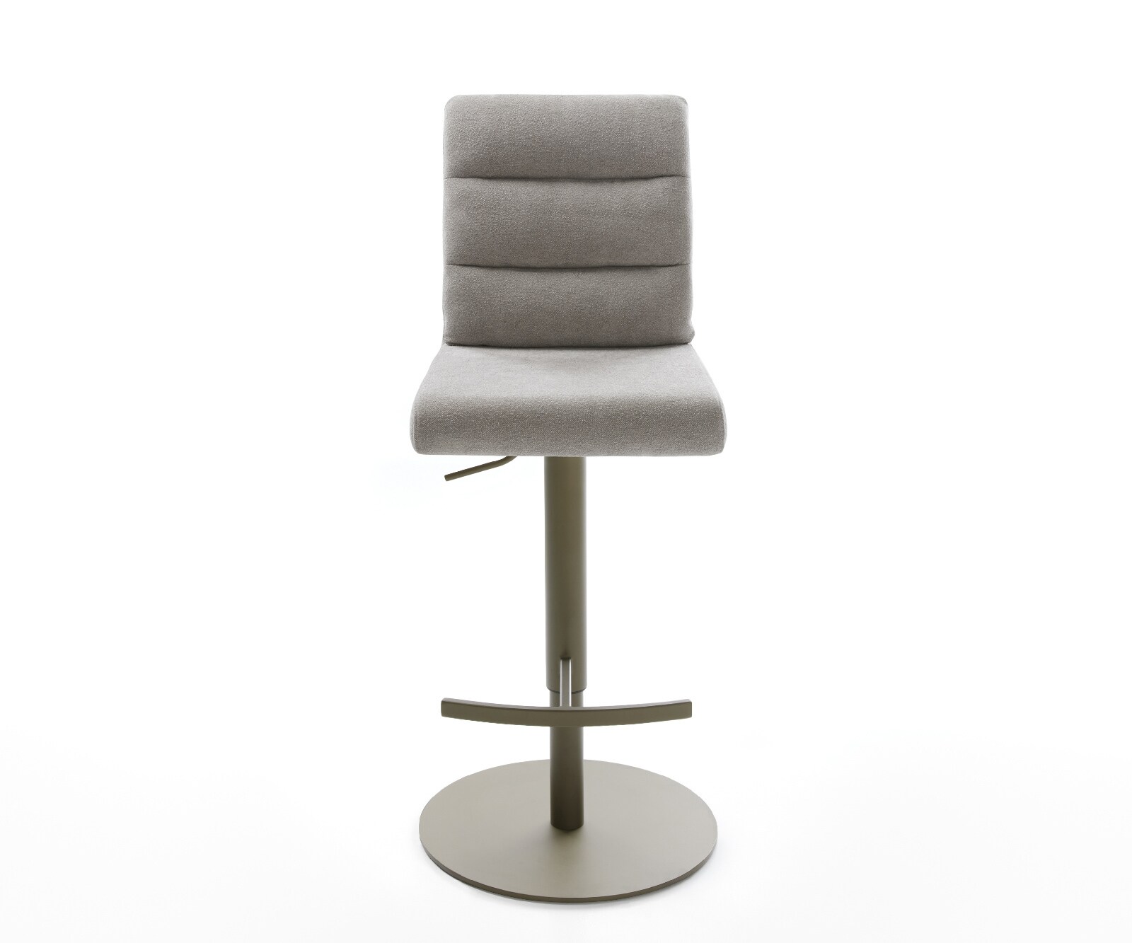 Chaise-de-bar Pela-Flex Tissu structuré doux Gris Pied pivotant réglable en hauteur couleur titane Couleur titane 1