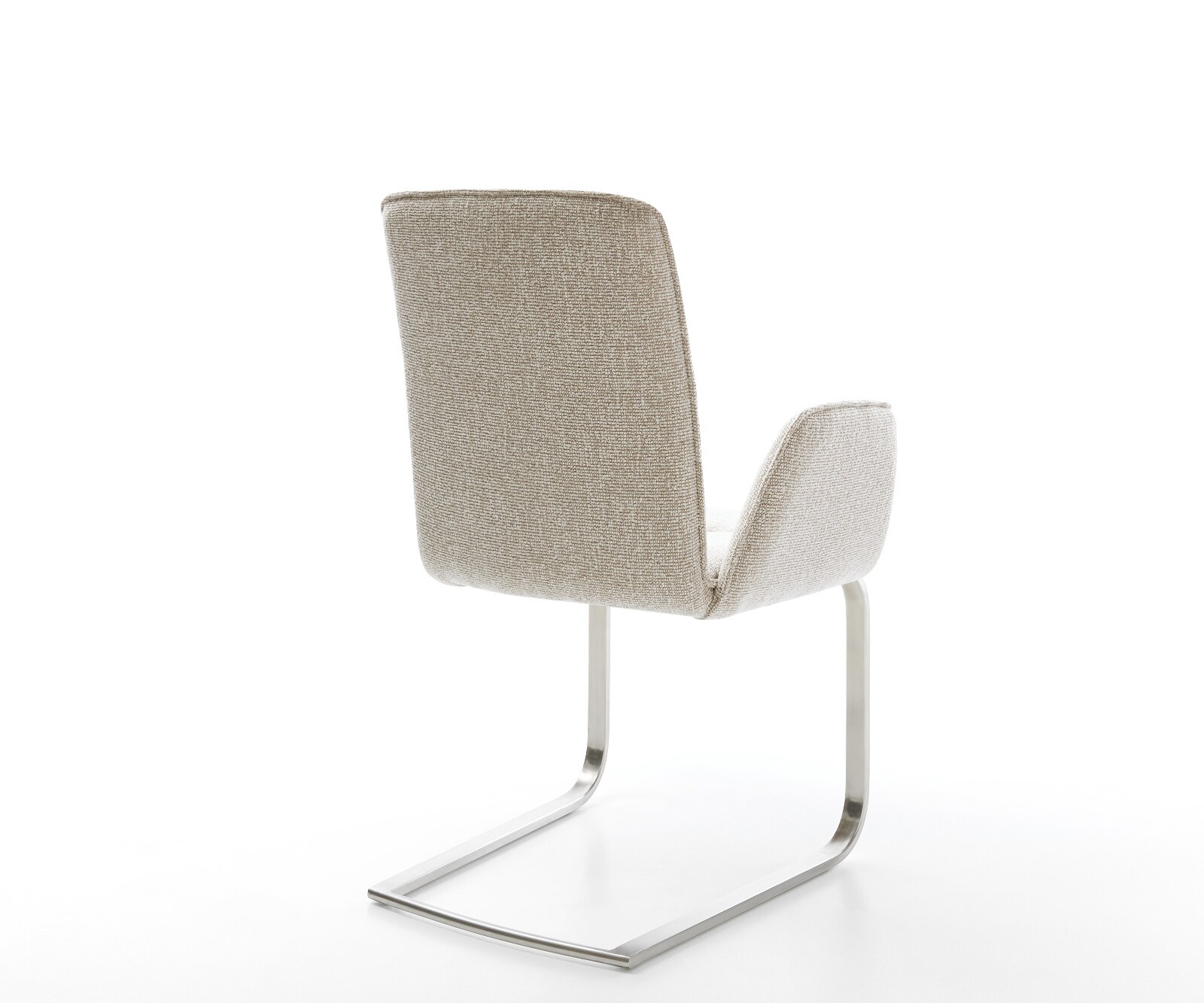 Cantilever Vinja-Flex tissu tissé doux beige pied cantilever plat acier inoxydable 5