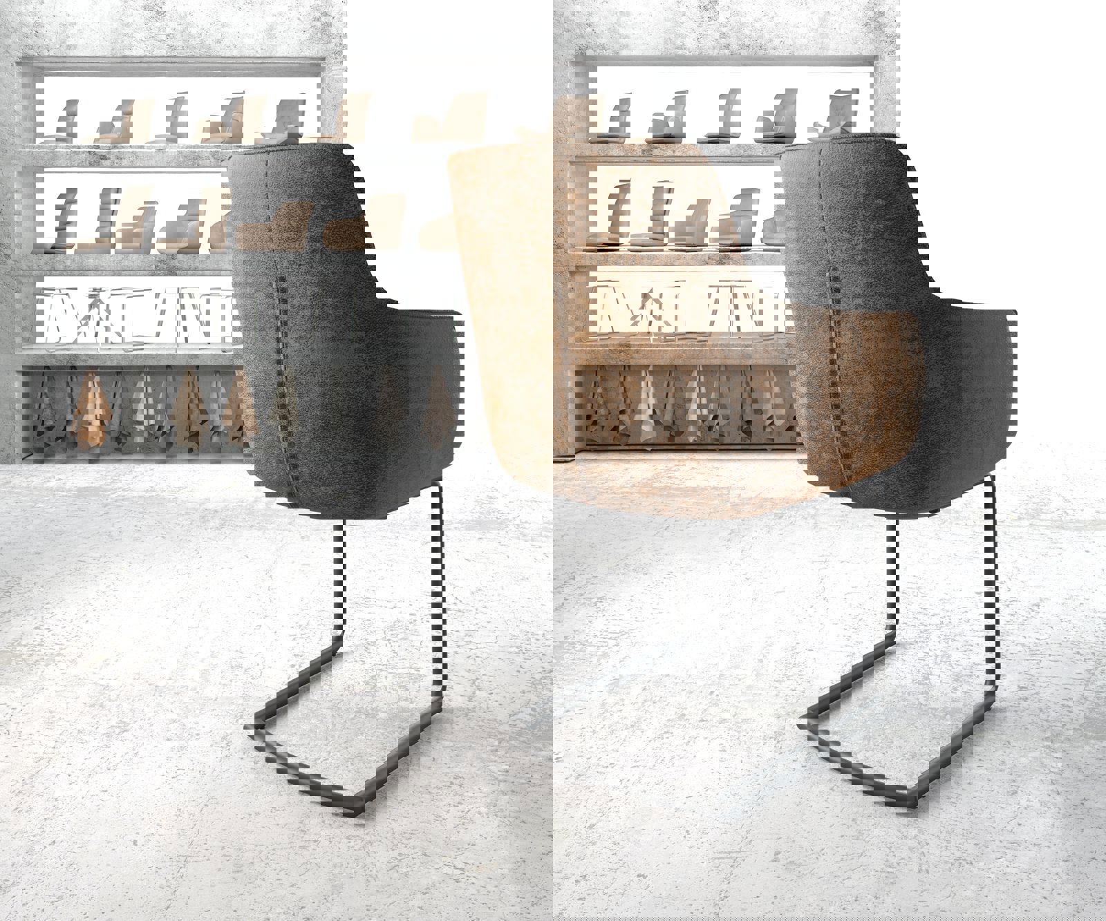 Cantilever Pejo-Flex brun antique cantilever rond noir 3 Cantilever Pejo-Flex brun antique cantilever rond noir 3