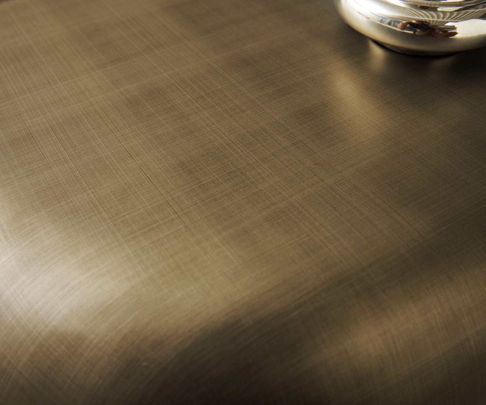 Table basse Blaise 100x100 cm or avec verre en relief taupe 3