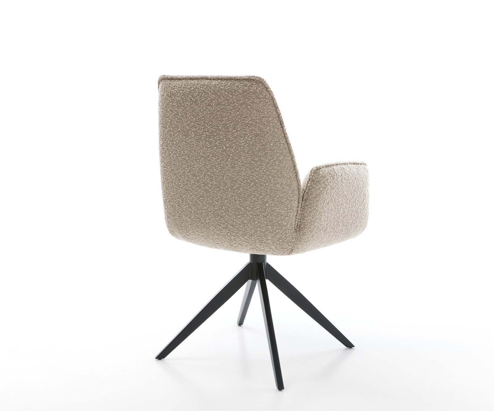 Chaise-pivotante Zoa-Flex bouclé boue pied croisé large noir pivotement sur 360° fonction bascule ressorts ensachés 4