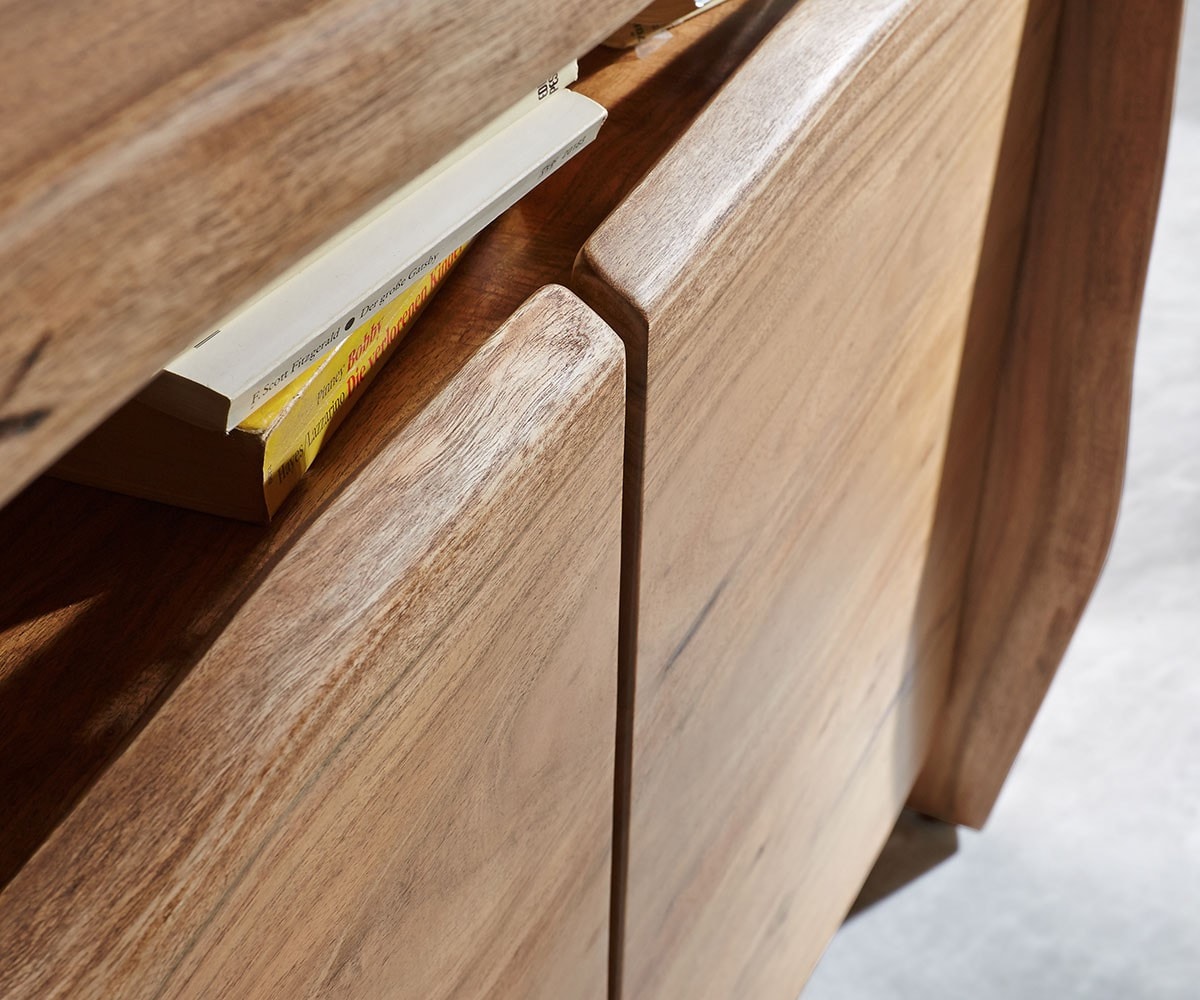 Commode Live-Edge 145 cm acacia nature 3 portes 3 Commode Live-Edge 145 cm acacia nature 3 portes 3
