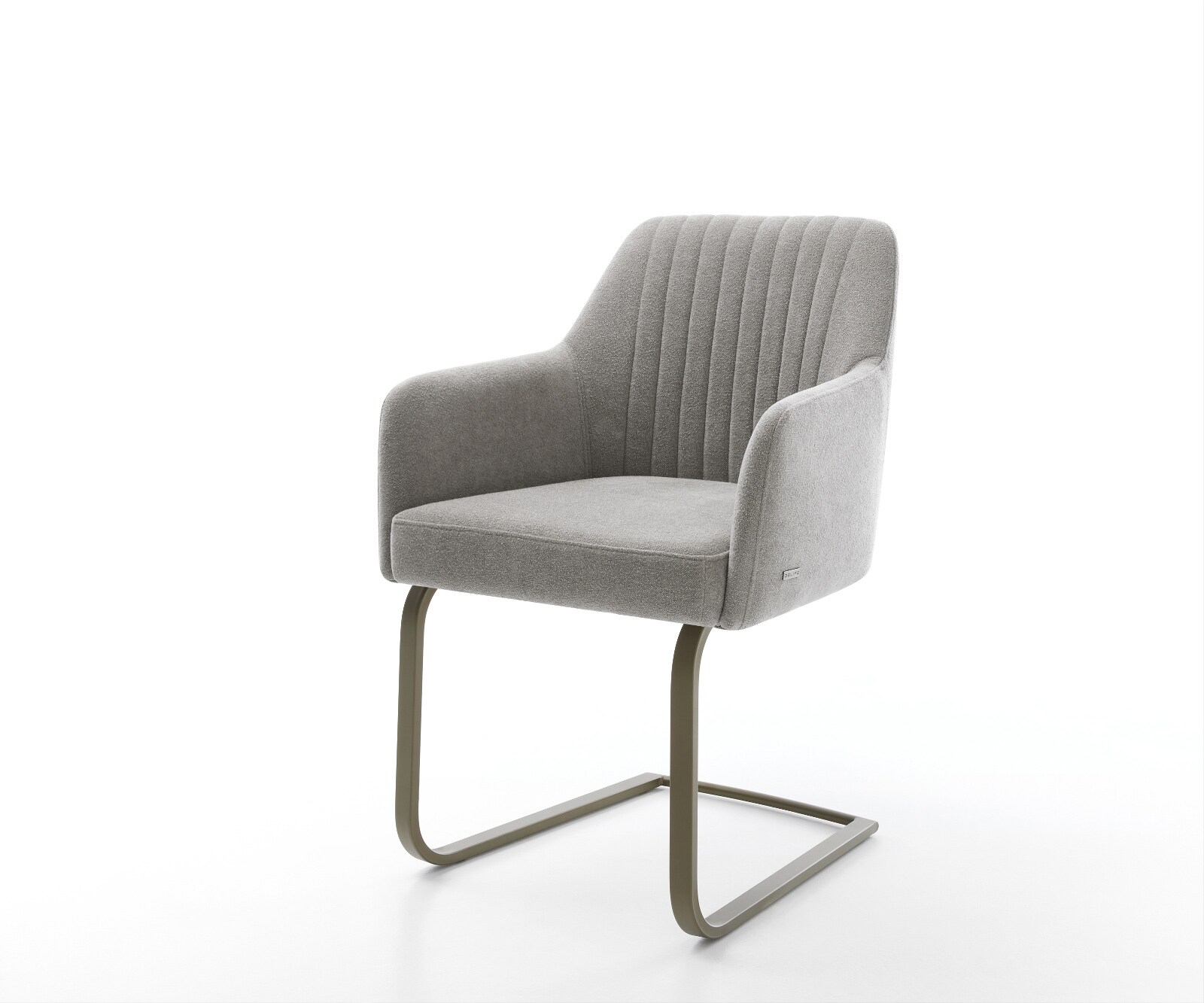 Cantilever Greg-Flex tissu structuré doux gris pied cantilever plat aspect titane resorts ensachés 1