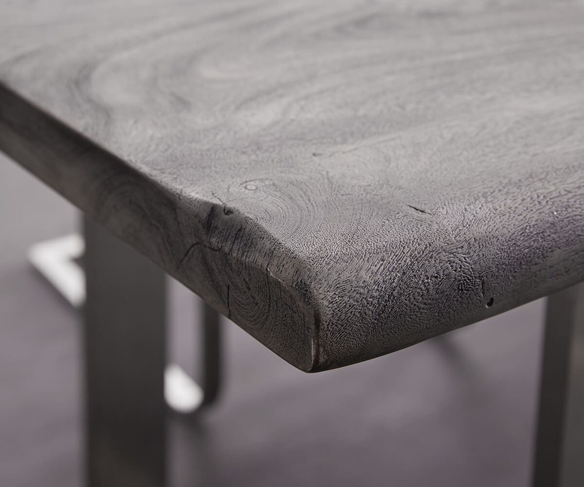 Table-à-manger Edge 260x100 acacia platine métal incliné Live-Edge 3 Table-à-manger Edge 260x100 acacia platine métal incliné Live-Edge 3