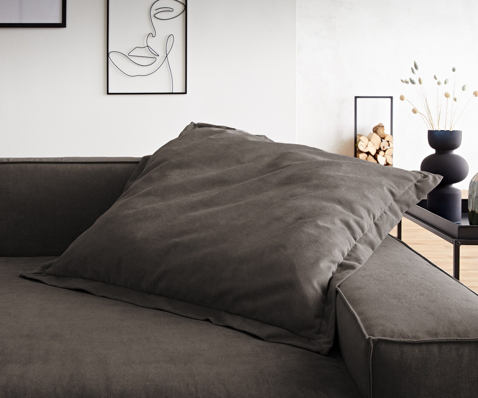 Coussin-à-lancer Sirpio 70x70 microfibre kaki 2
