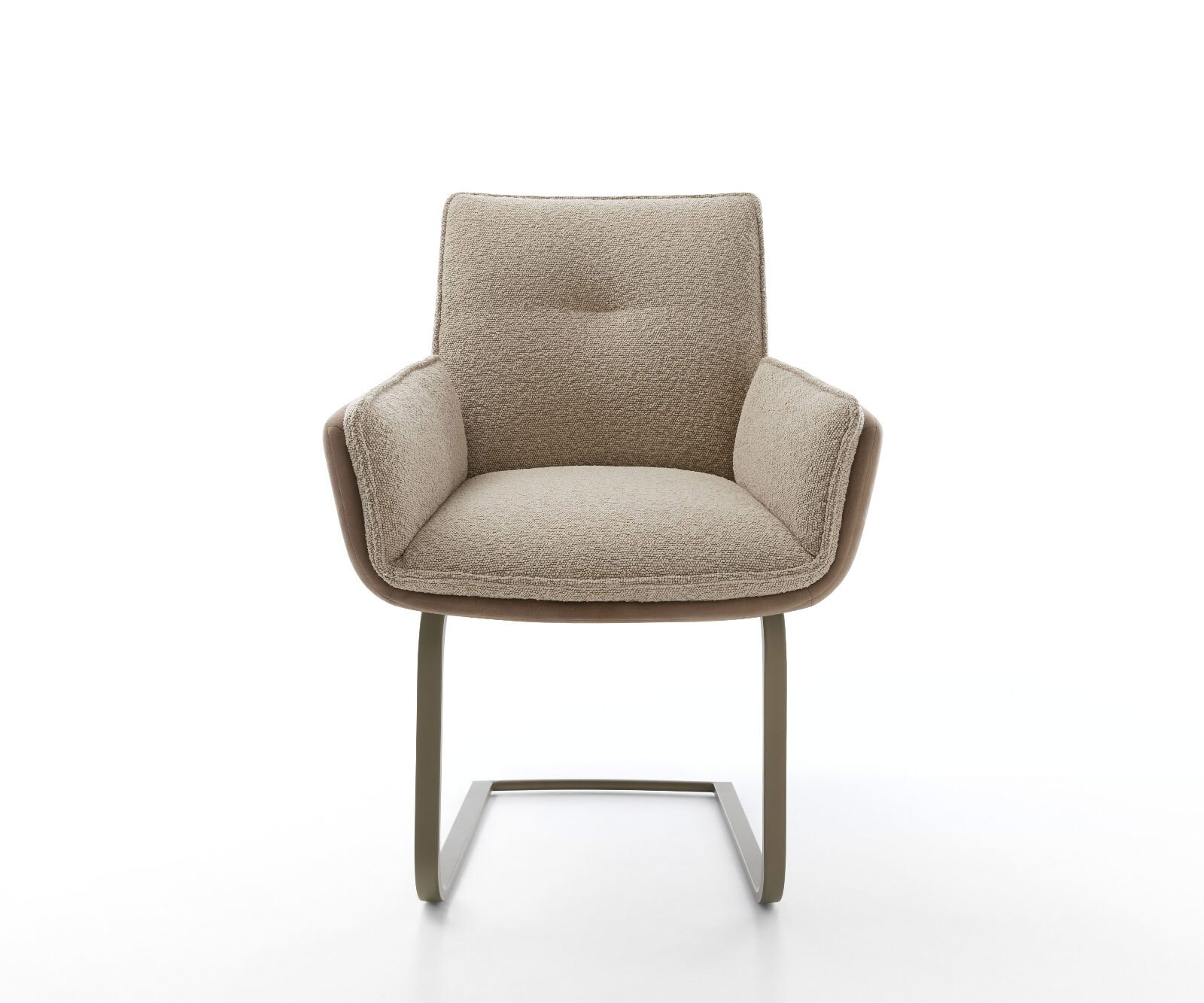 Cantilever Nela-Flex tissu mixte couleur boue pied cantilever plat aspect titane 1 Cantilever Nela-Flex tissu mixte couleur boue pied cantilever plat aspect titane 1