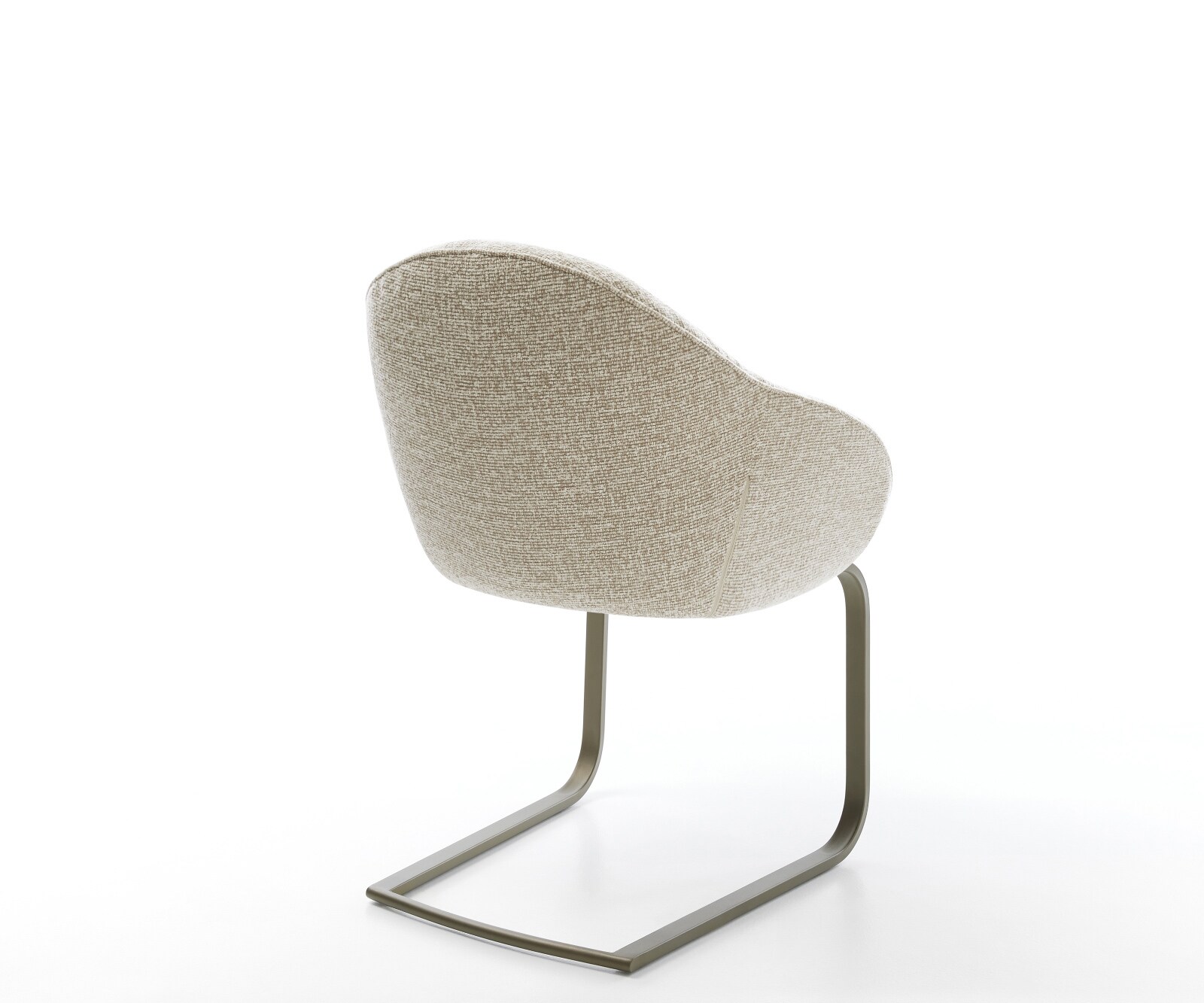 Cantilever Gaio-Flex tissu tissé doux beige pied cantilever plat aspect titane 5