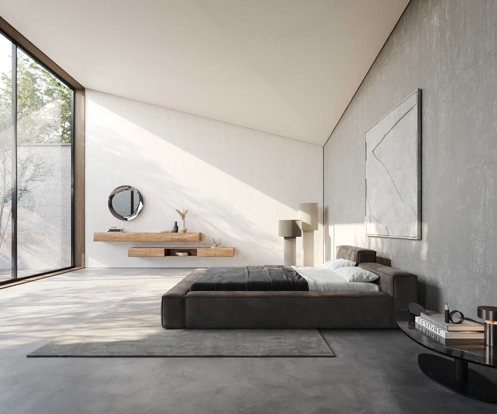 Sommier-rembourré Kalinea 140x200 cm microfibre taupe vintage 4 Sommier-rembourré Kalinea 140x200 cm microfibre taupe vintage 4