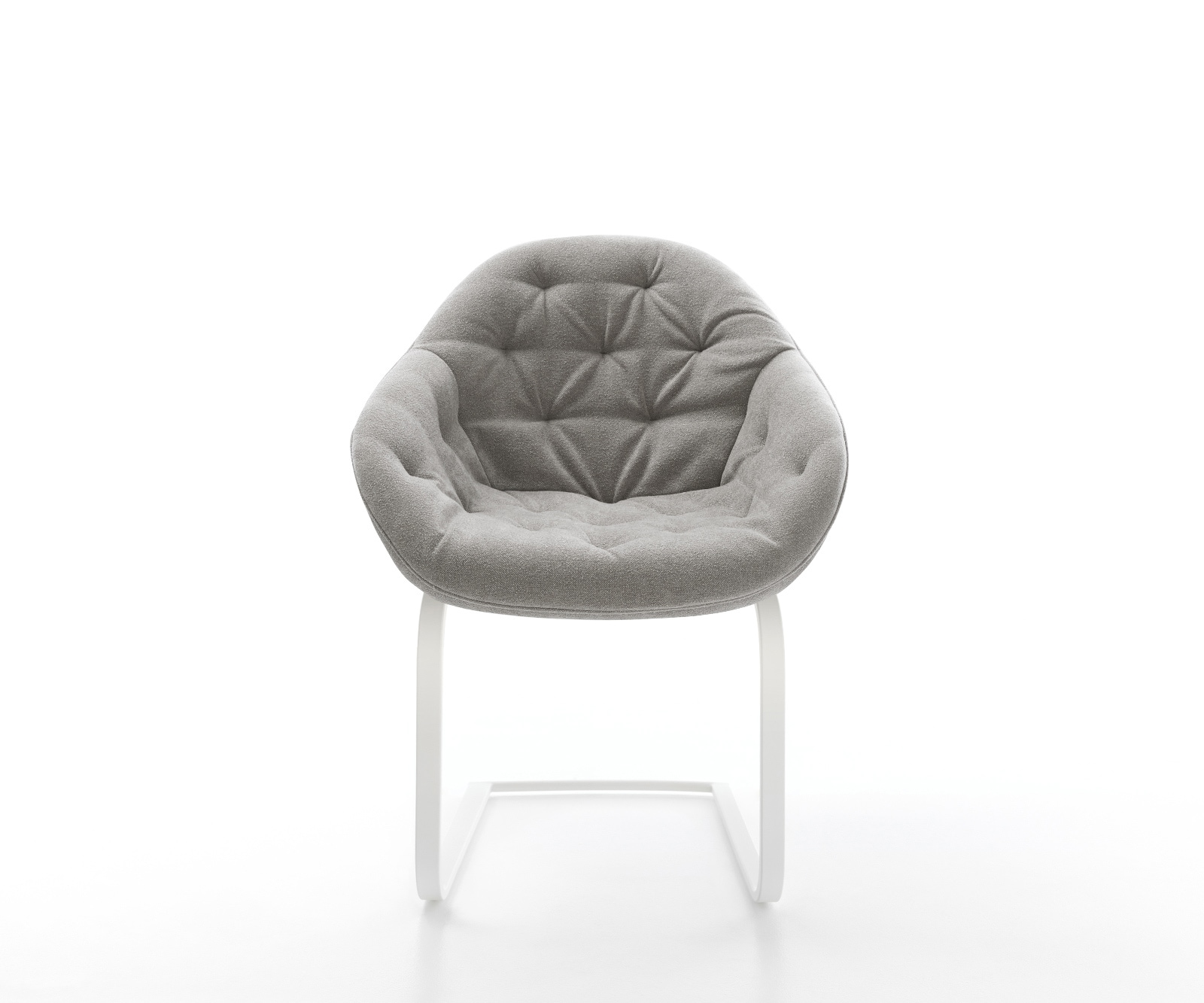 Cantilever Gaio-Flex tissu structuré doux gris pied cantilever plat blanc 2