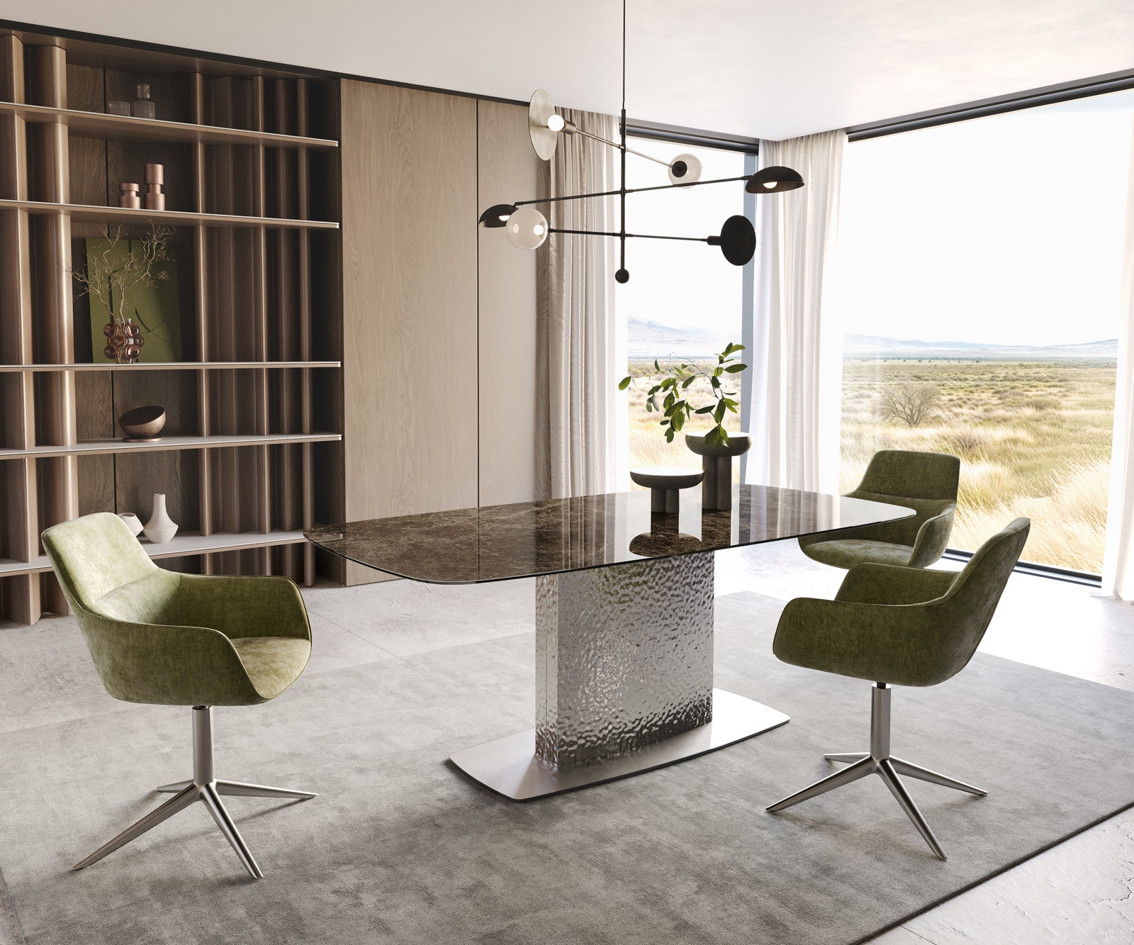 Table à manger Edge Boot 200x100 Laminam® Emperador Extra Lucidato Marron foncé Wave Acier inoxydable 4 Table à manger Edge Boot 200x100 Laminam® Emperador Extra Lucidato Marron foncé Wave Acier inoxydable 4