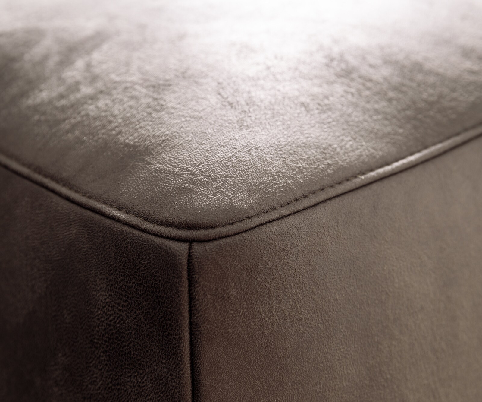 Canapé d'angle Freestyle 310x200 cm Tissu microfibre Taupe Vintage couture plate 4