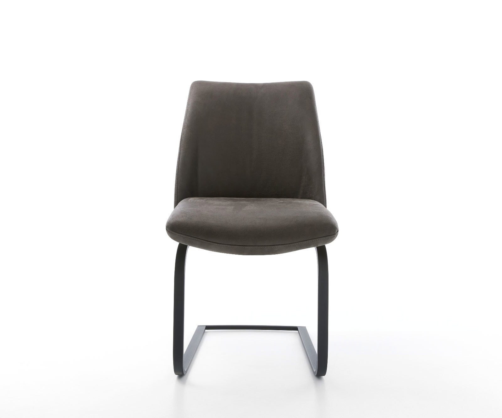 Cantilever Elso-Flex microvelours anthracite vintage pied cantilever plat noir ressorts ensachés 1