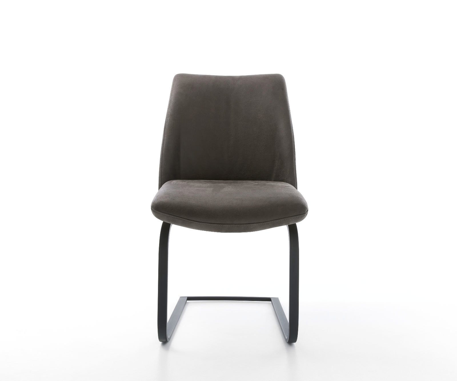 Cantilever Elso-Flex microvelours anthracite vintage pied cantilever plat noir ressorts ensachés 2