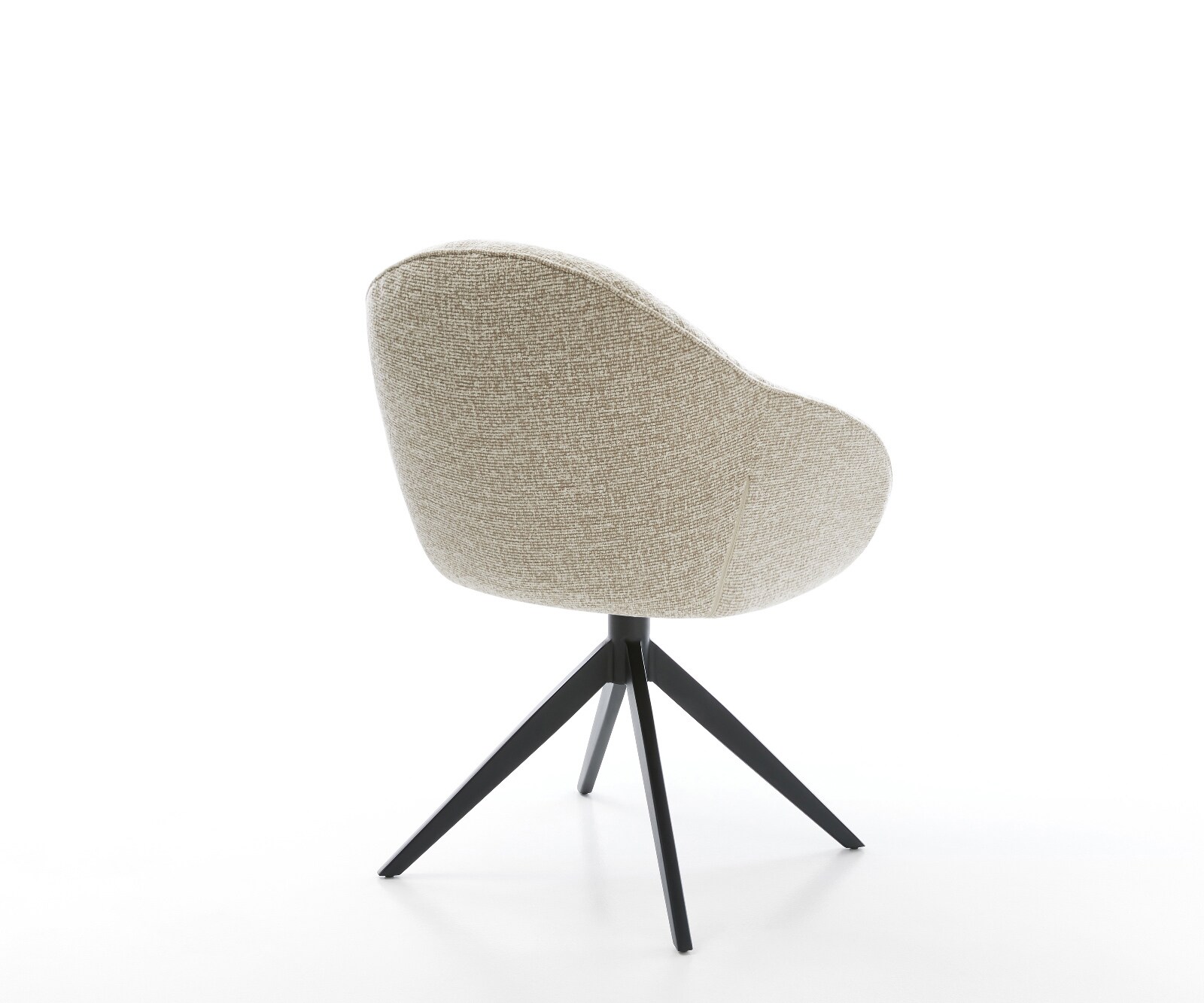 Chaise-pivotante Gaio-Flex tissu tissé doux beige pied croisé large noir pivotement sur 360° fonction bascule 4