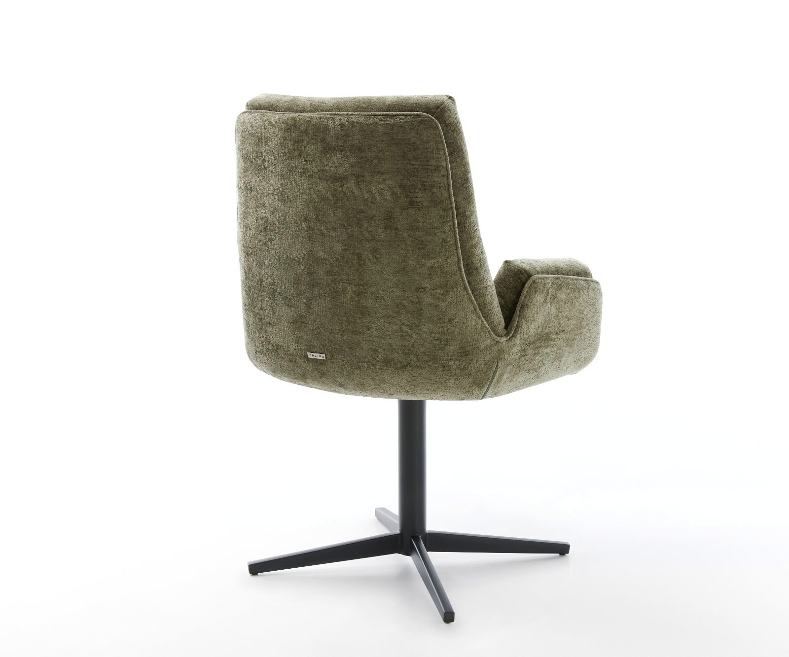 Chaise-pivotante Clea-Flex chenille olive pied de chaise 4 branches noir pivotement sur 360° 4 Chaise-pivotante Clea-Flex chenille olive pied de chaise 4 branches noir pivotement sur 360° 4