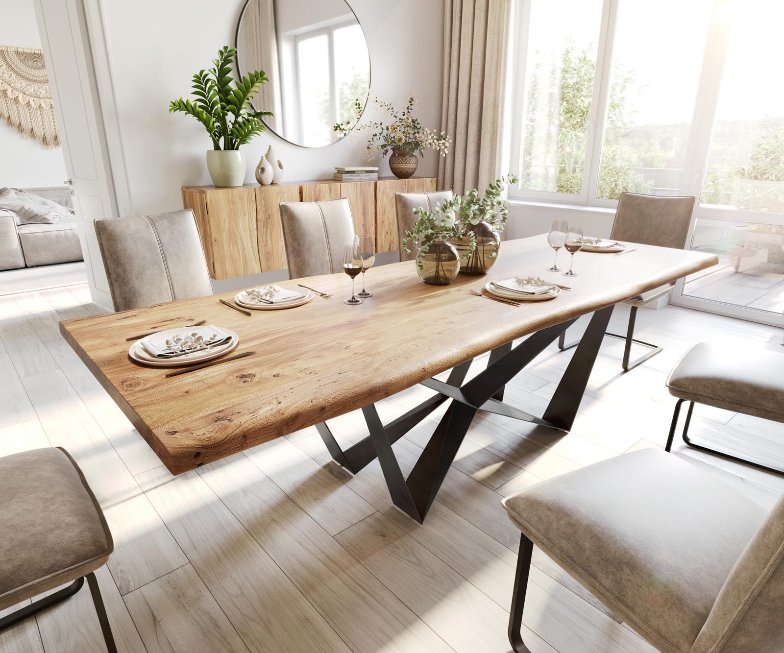 Étagère D'angle 3 Niveaux En Acacia Massif - Meuble De Rangement Design Et Tendance Pour Salon Ou Chambre - 6